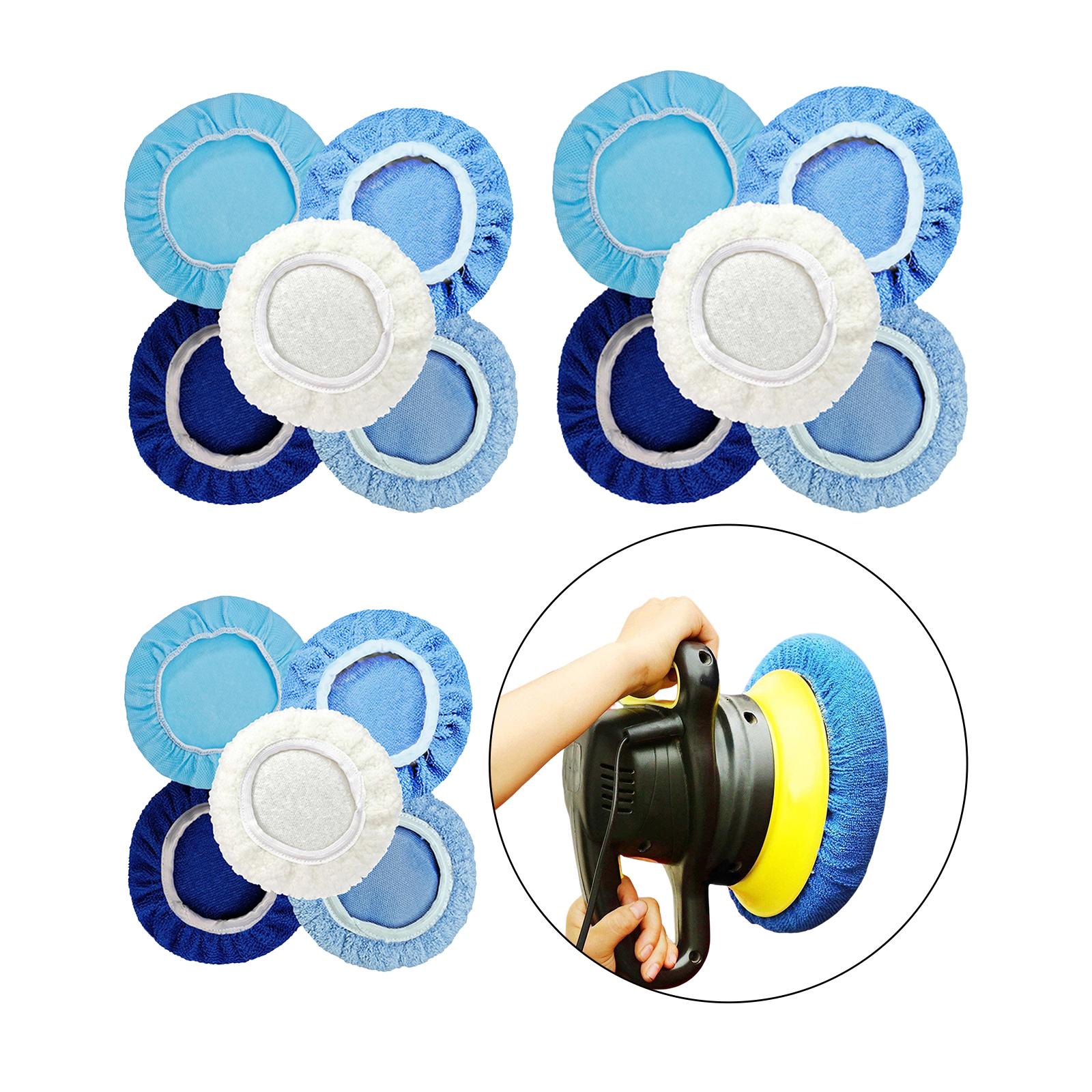 3x5x Car Orbital Buffer Polisher Pad Microfiber for Waxing Sealing Glazes 5-6inch
