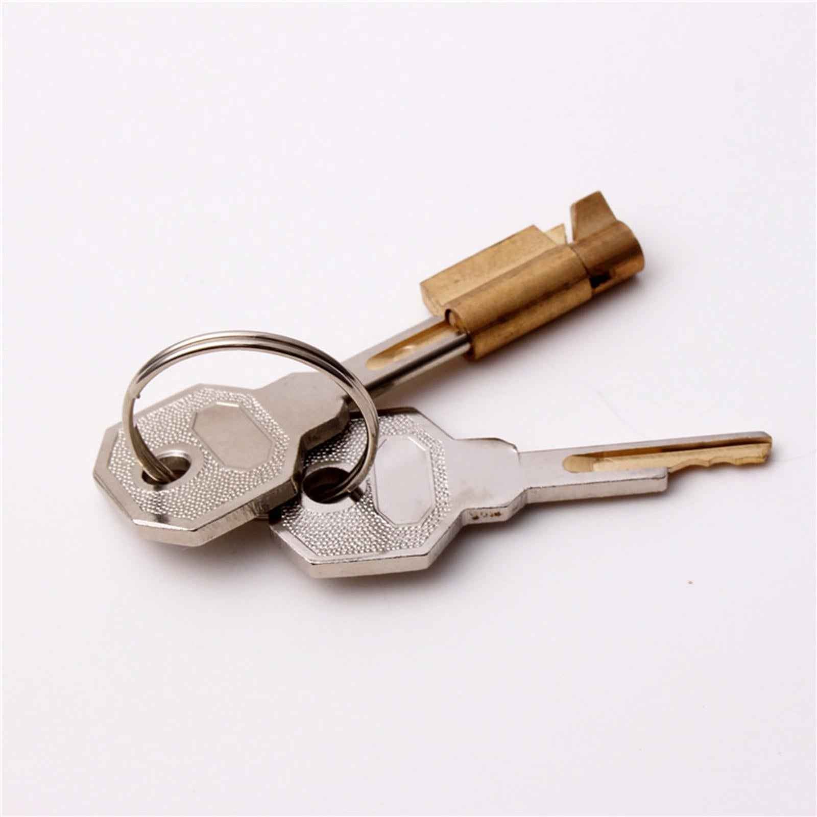 Cylinder Lock with 2 Keys Mailbox Hardware Freezer Locks Cabinet cam Lock Set