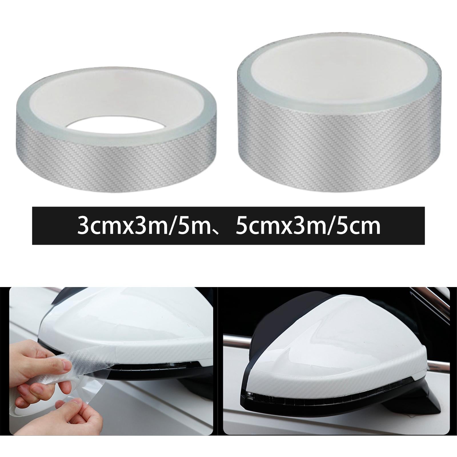 4xCar Door Edge Guards Transparent Invisible Carbon Fiber Door Sill Protector 3cmx3meter