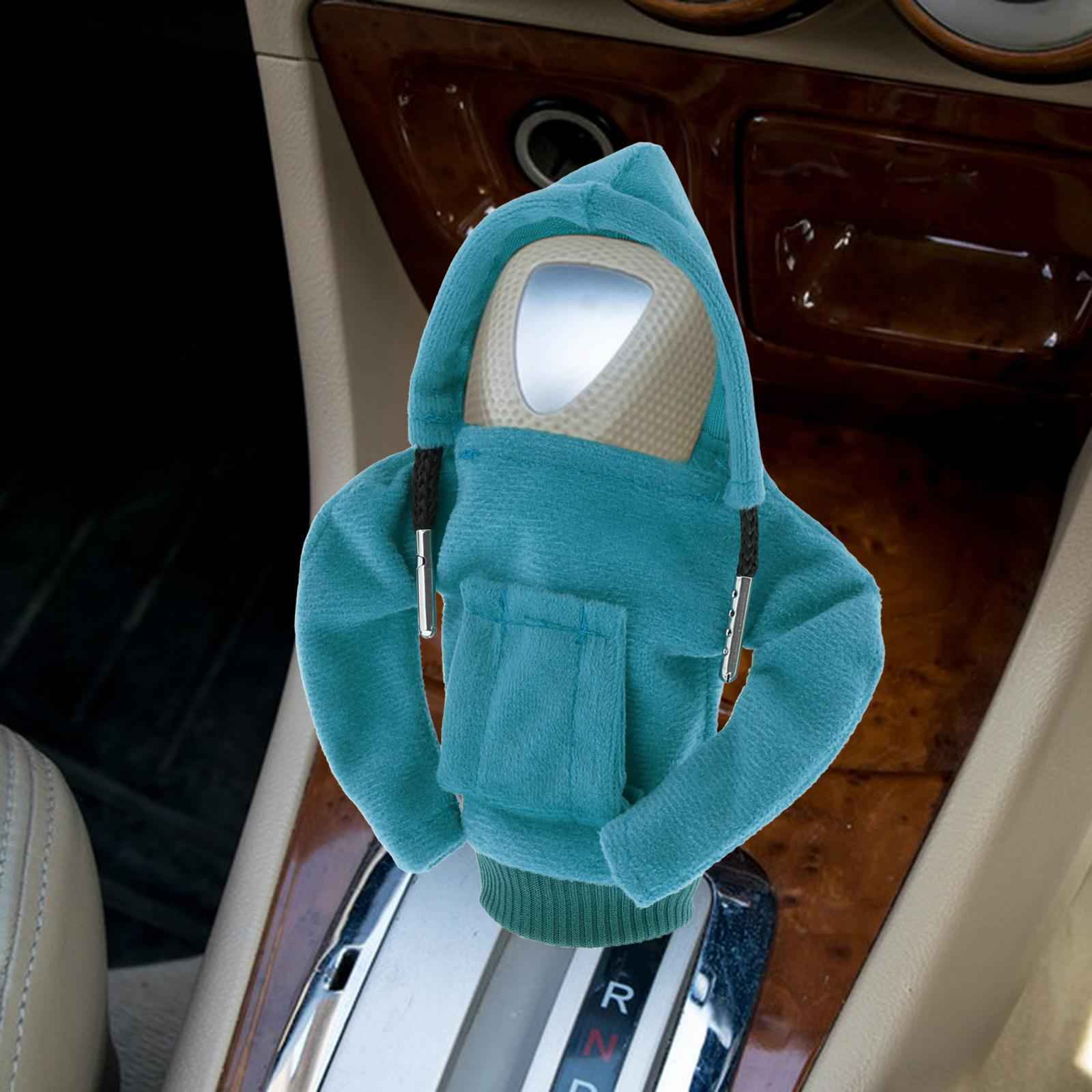 Automotive Gear Shift Knob Cover Funny Hoodie Cool Shifter Knob Hoodie Cover Blue