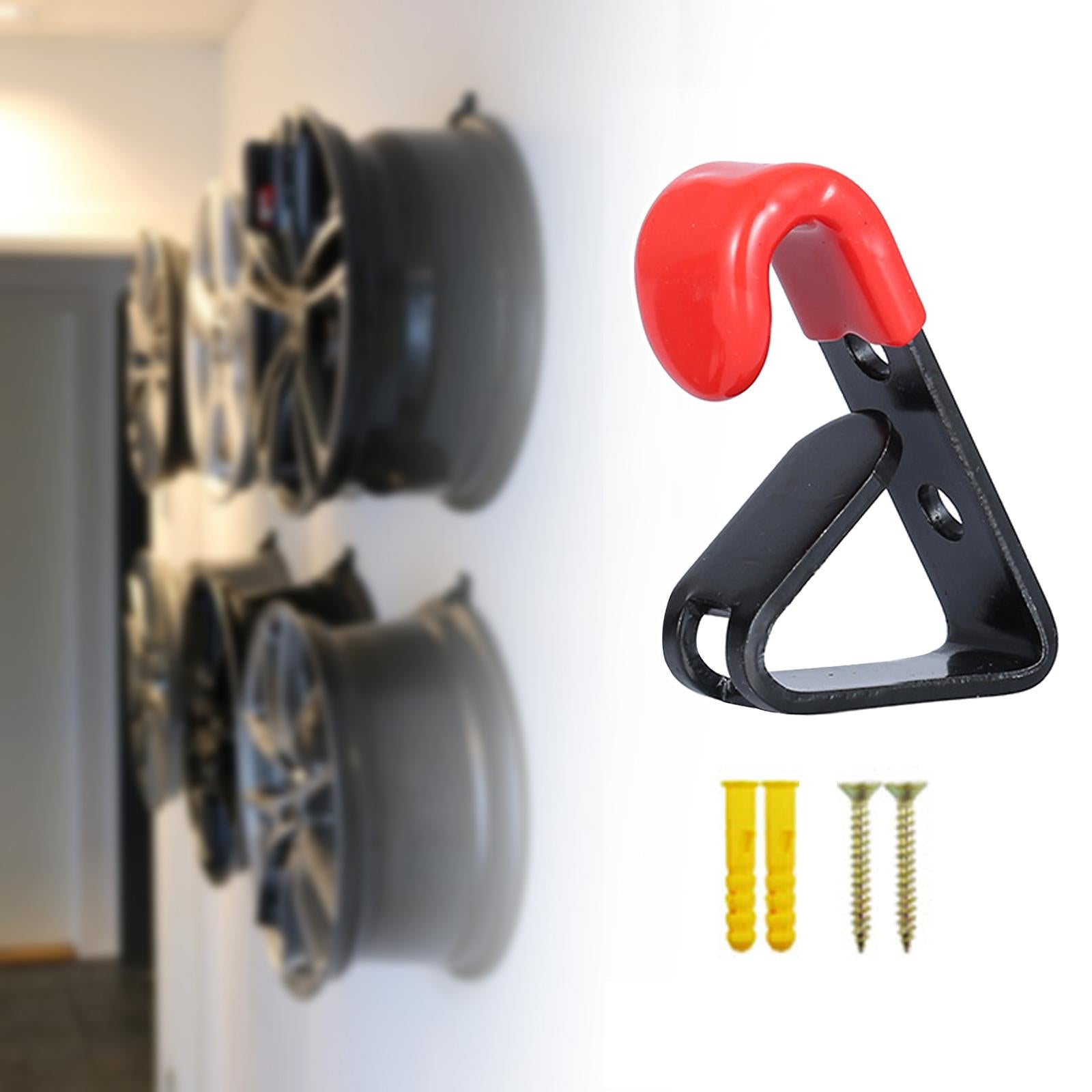 4xCar Tire Wheel Hub Hook Accessories Included Wall Mounted Garage Tires Hooks