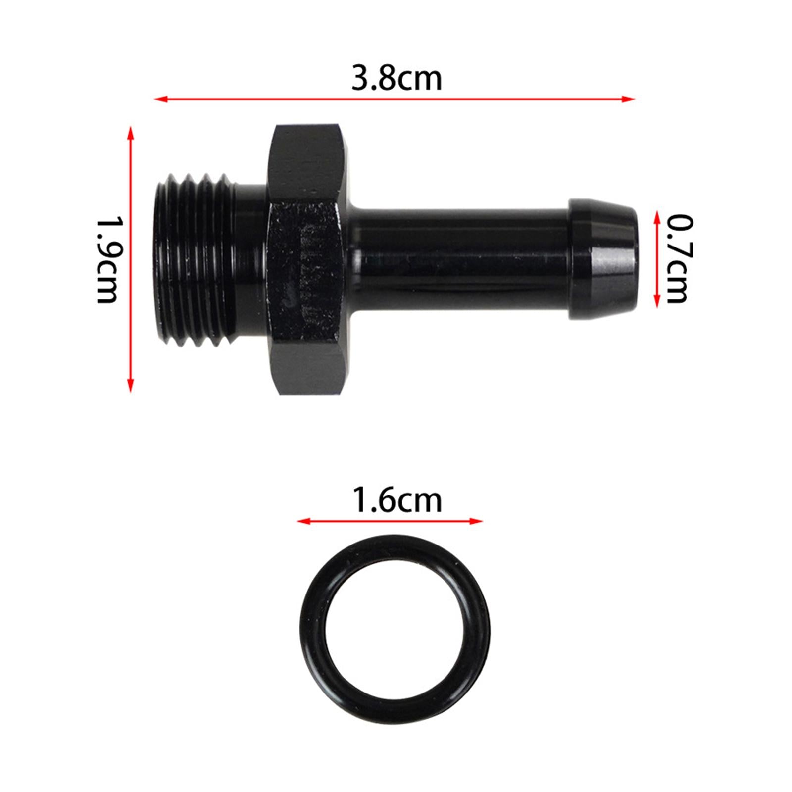 3x6 AN 6AN Male Flare to 5/16 Push on Hose Barb Fitting Fuel Oil Line Adapter"
