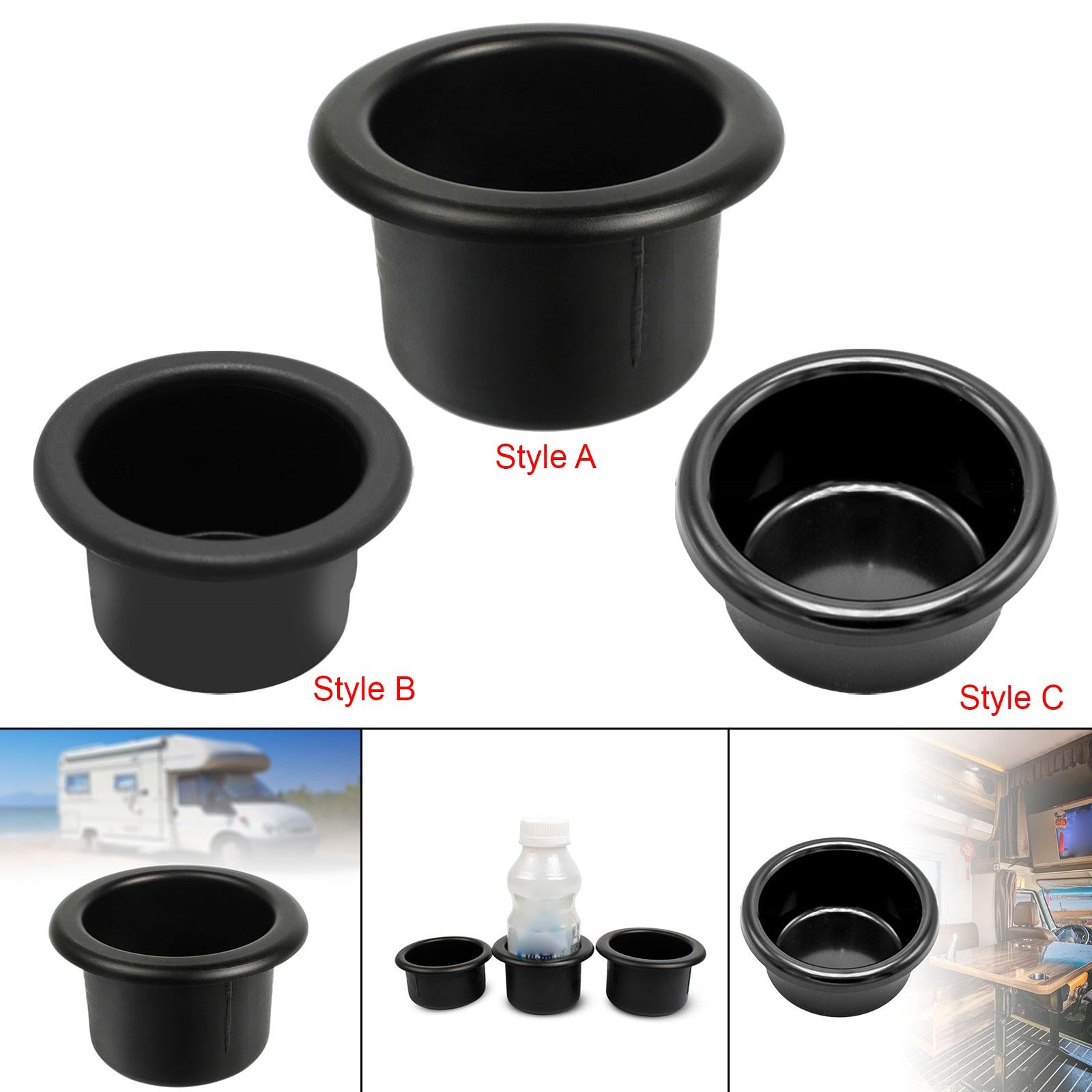 2xCup Holder Insert Washable Stable Recessed Drop in Cup for Car RV Couch Style A