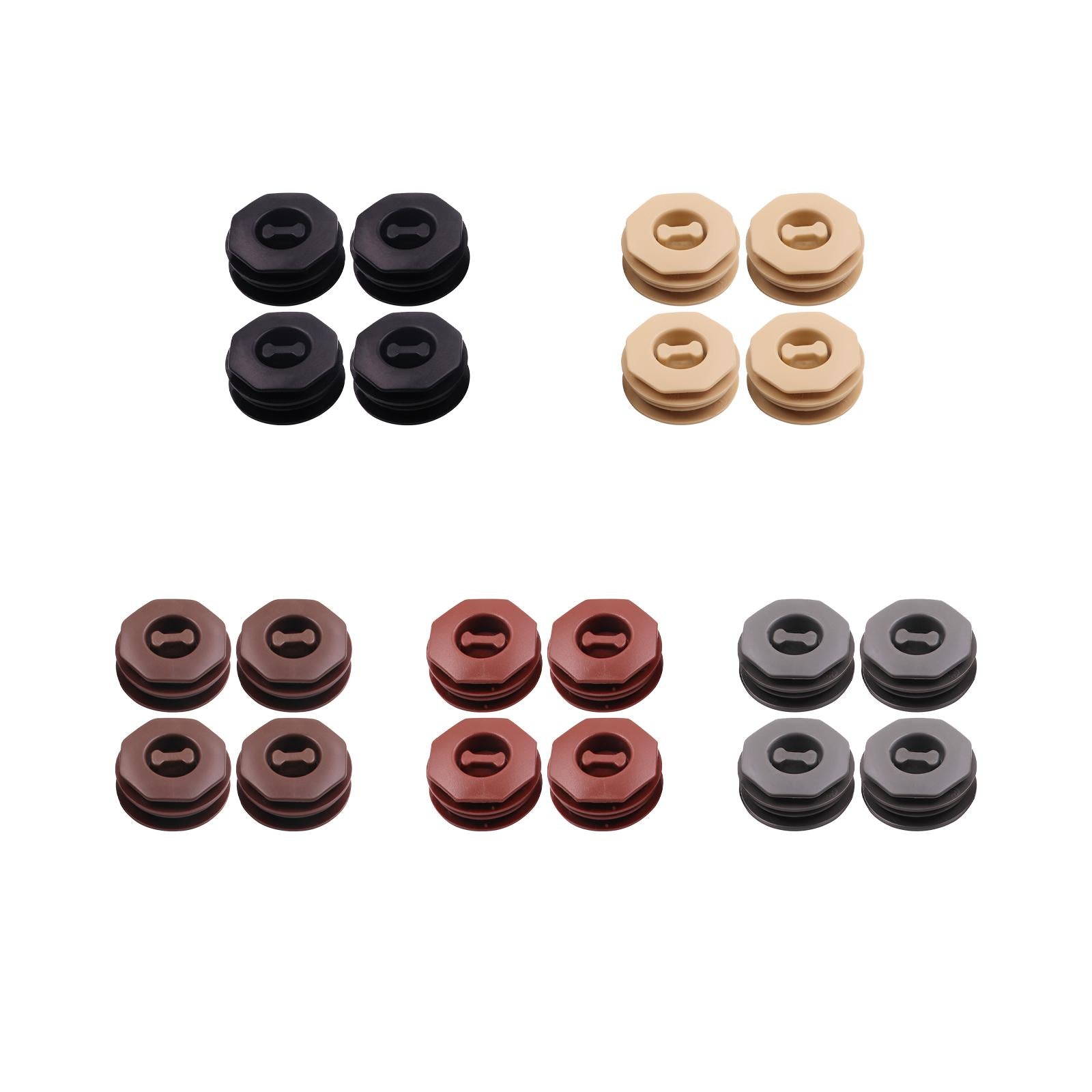 3xPack of 4 Car Floor Mat Clips Sleeve Holder Automobile Accessories Universal Black