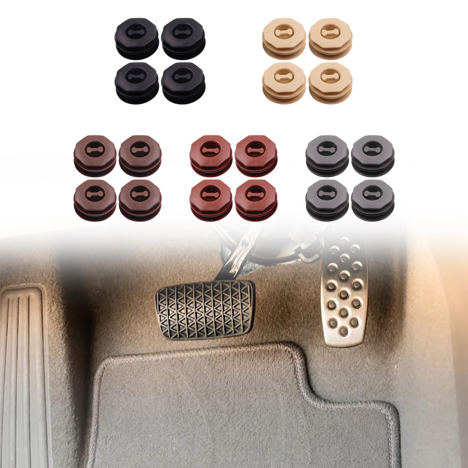 2xPack of 4 Car Floor Mat Clips Sleeve Holder Automobile Accessories Universal Black