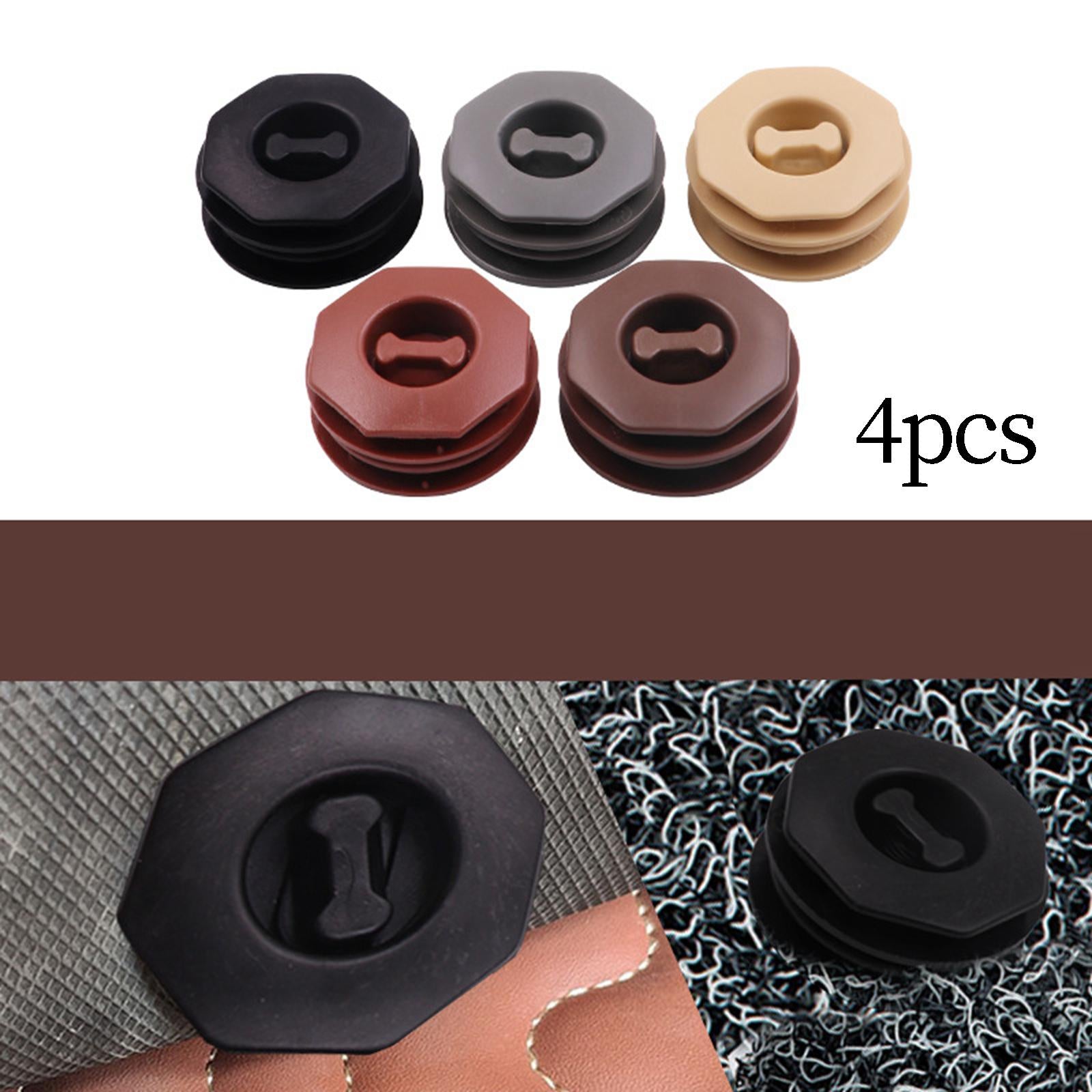 3xPack of 4 Car Floor Mat Clips Sleeve Holder Automobile Accessories Universal Black