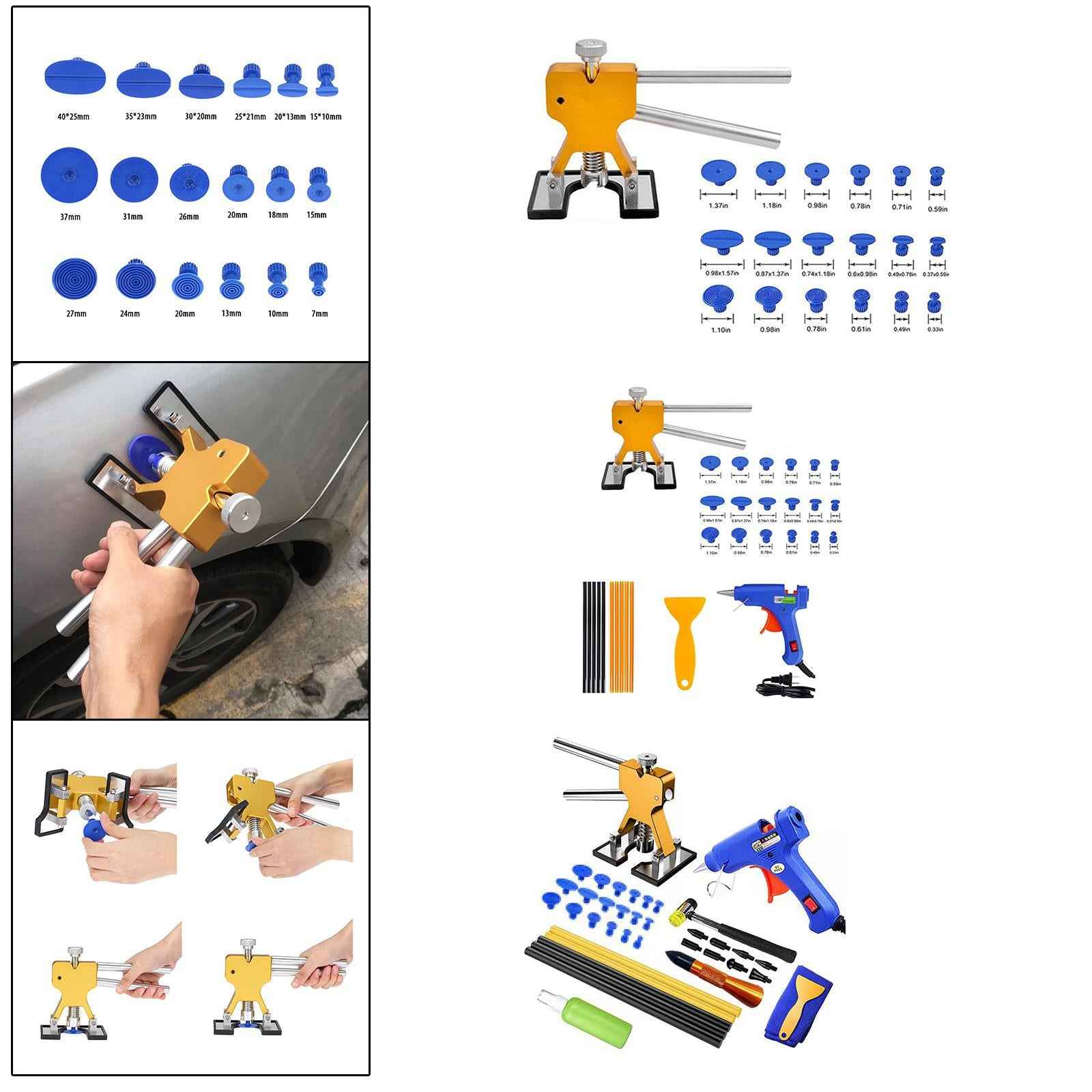 19Pcs Car Dent Puller Kit Premium Sturdy Car Dent Remover for Car Dents