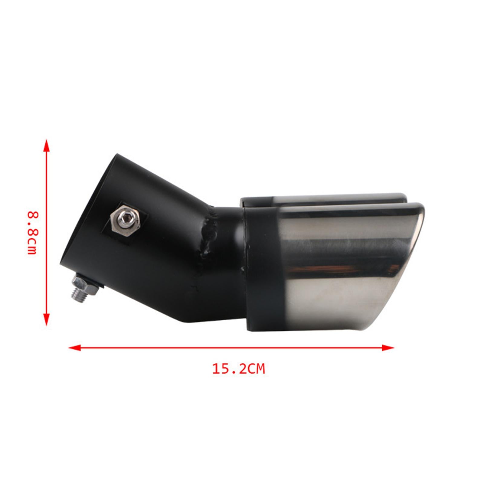 Dual Exhaust Tip Premium Stainless Steel Car Styling Double Outlets End Pipe Style B