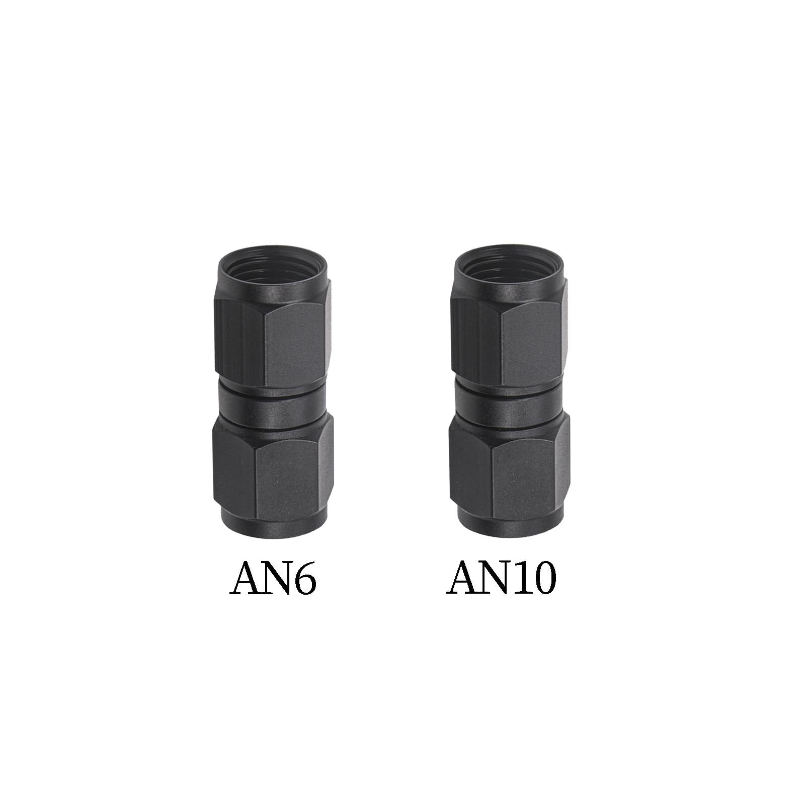 3xFemale to Female Straight Swivel Coupler Anodized Fuel Hose Adapter Fittings AN6
