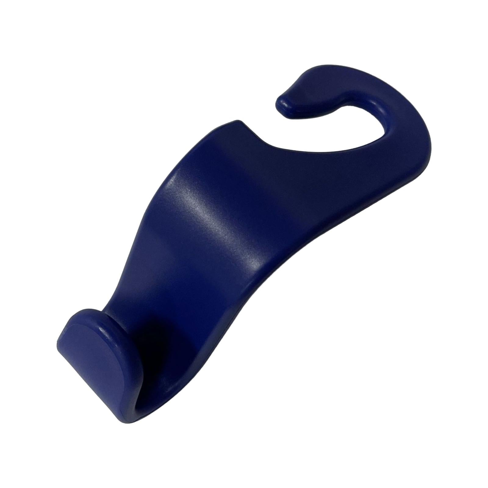 2xCar Seat Headrest Hook Durable Portable Hanger for Purse Coat Umbrellas Navy Blue