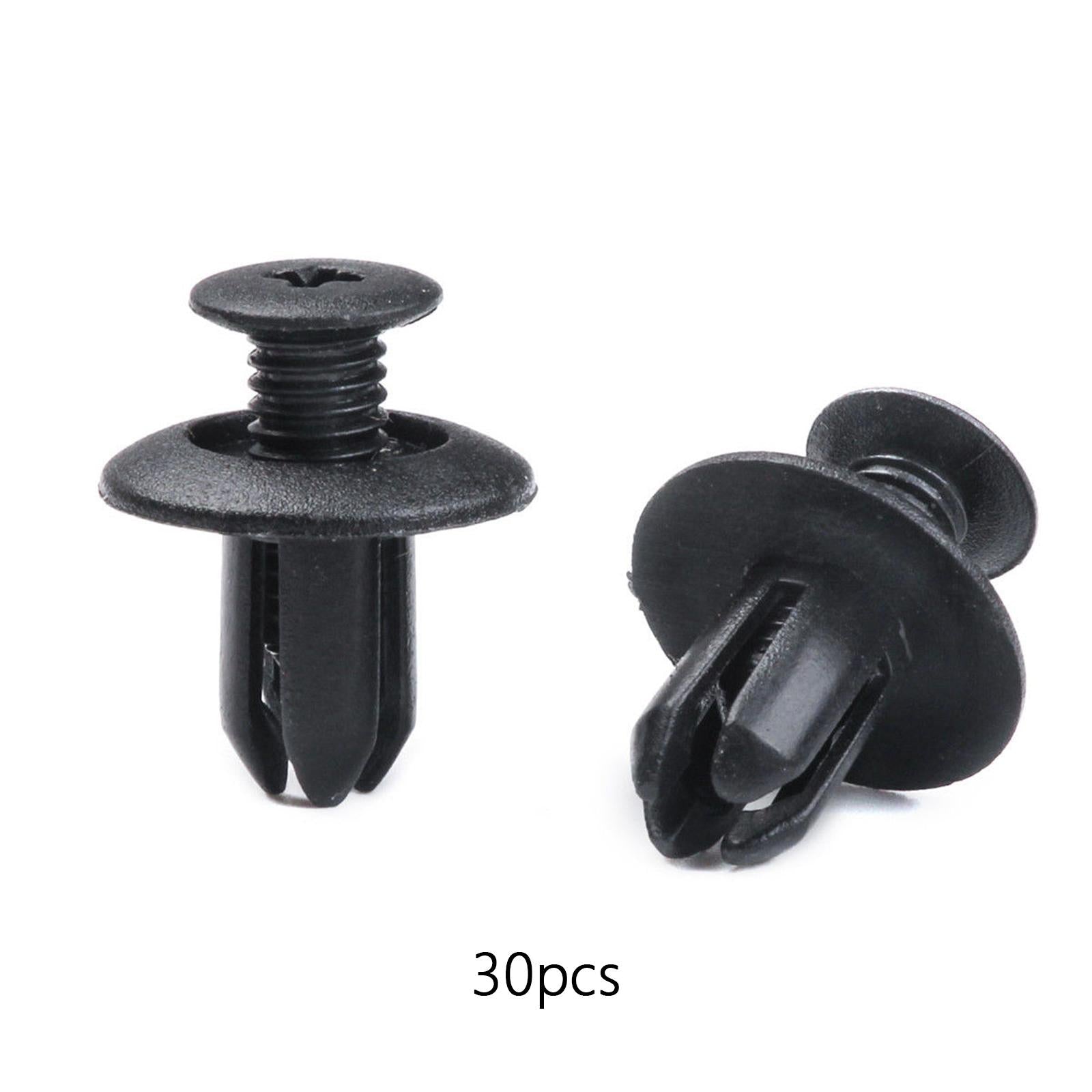 2xRivets Fastener Push Clip Auto Vehicle Door Panel Bumper Retainer Clips 30Pieces