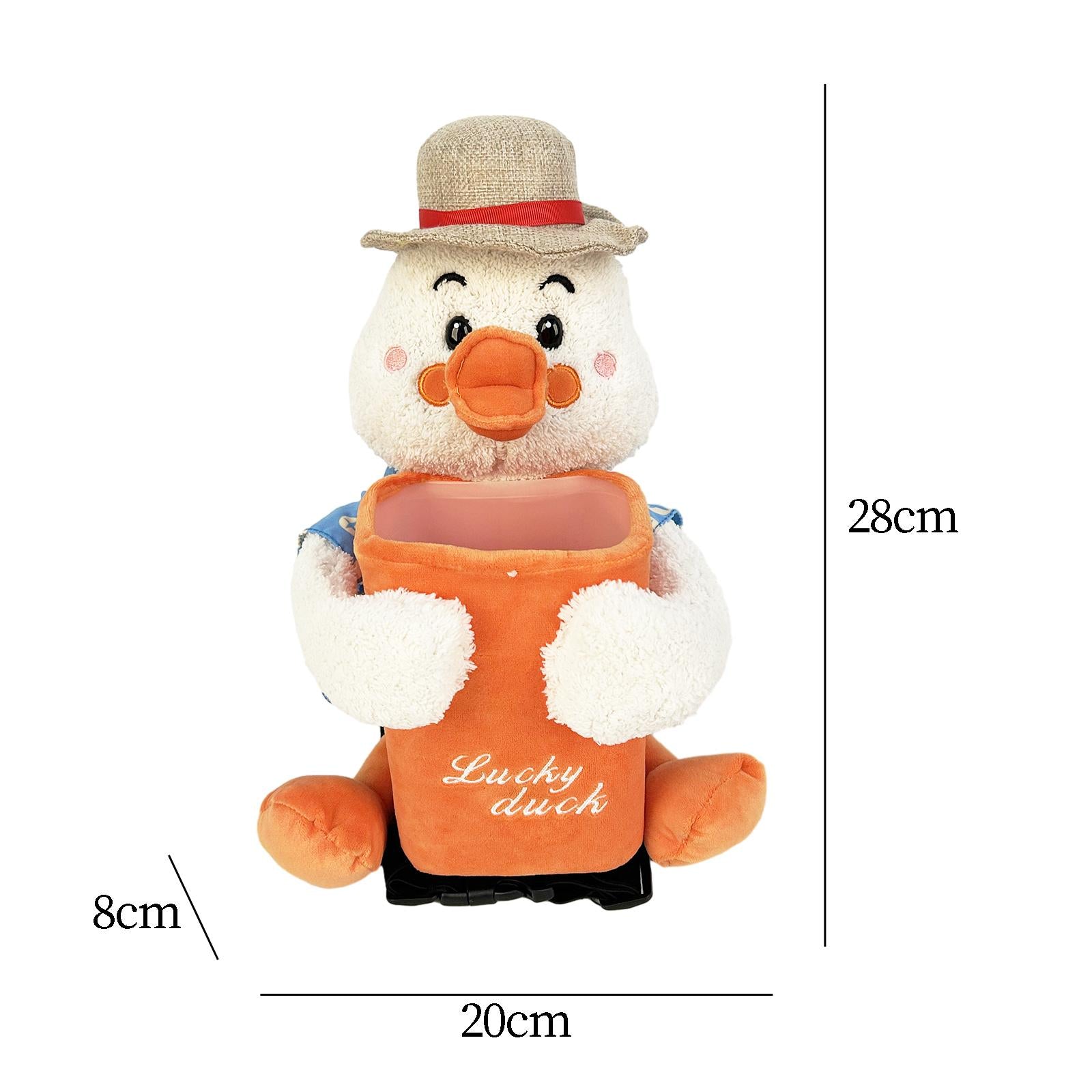 Plush Tissue Box Trash Can Tissue Holder for Vehicle Decoration Style A