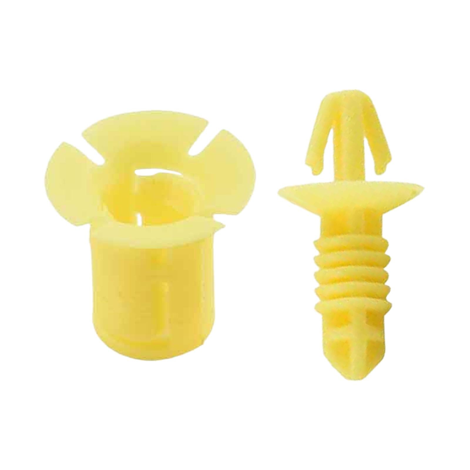 4xMounting Clips Copilot Fuse Box Cover Plate Clips for Ford S-max Yellow