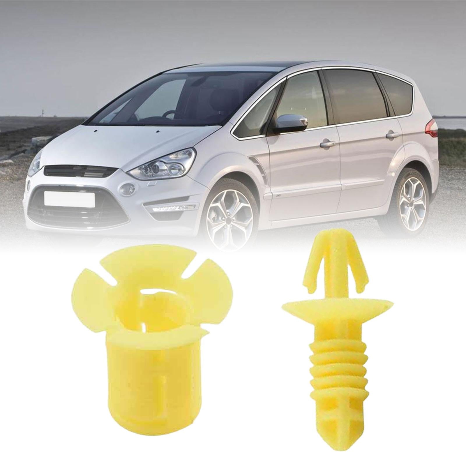 2xMounting Clips Copilot Fuse Box Cover Plate Clips for Ford S-max Yellow