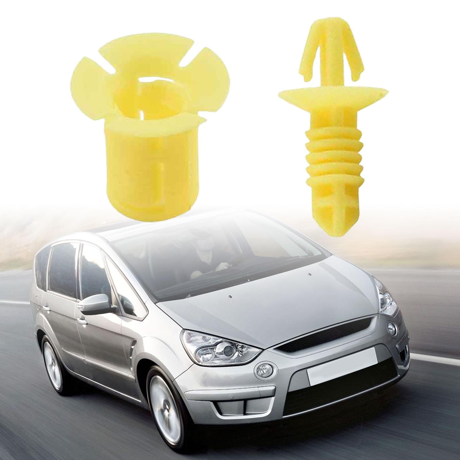 4xMounting Clips Copilot Fuse Box Cover Plate Clips for Ford S-max Yellow