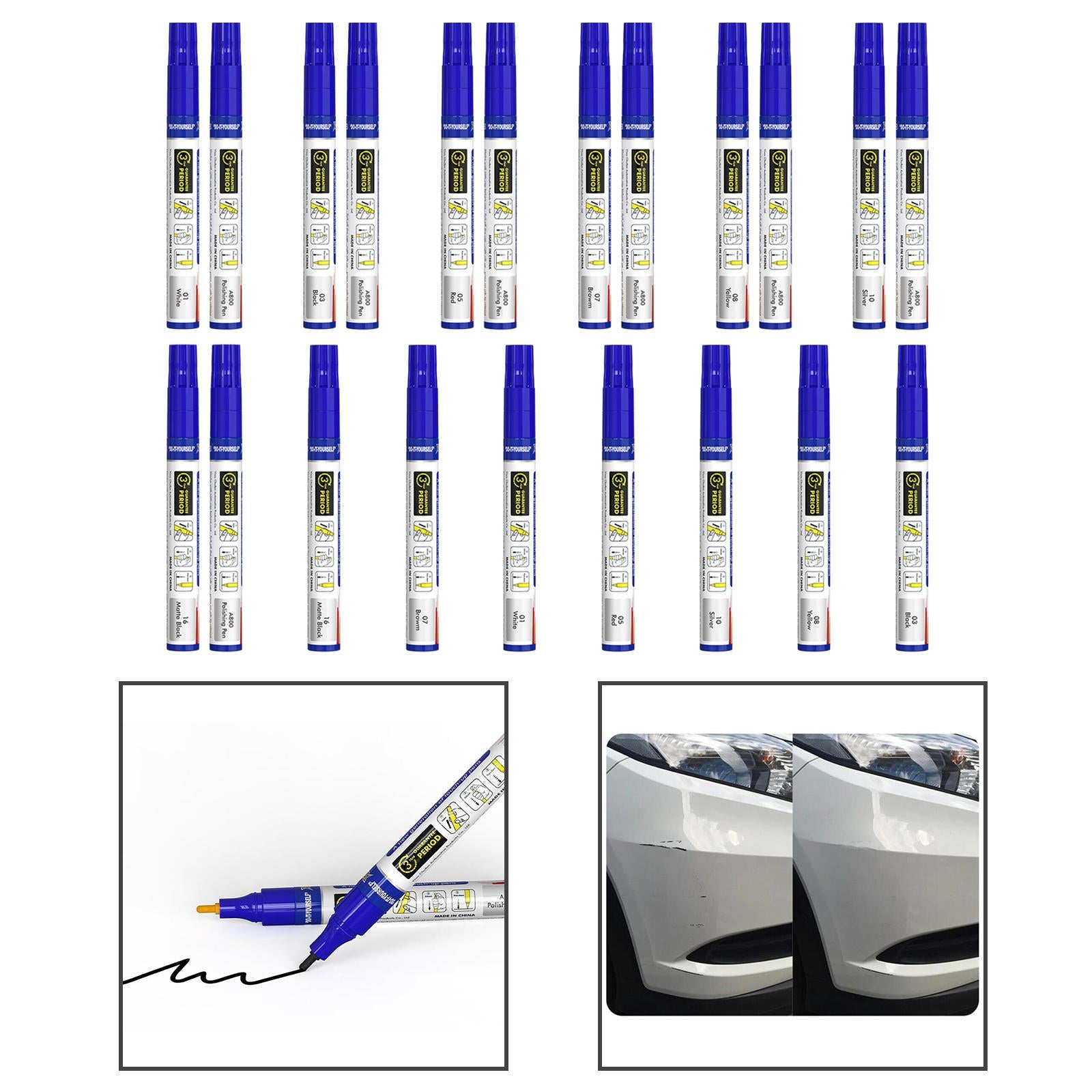 2xTouch up Auto Paint with Polish Pen Replacement Parts Car Scratch Repair Pen