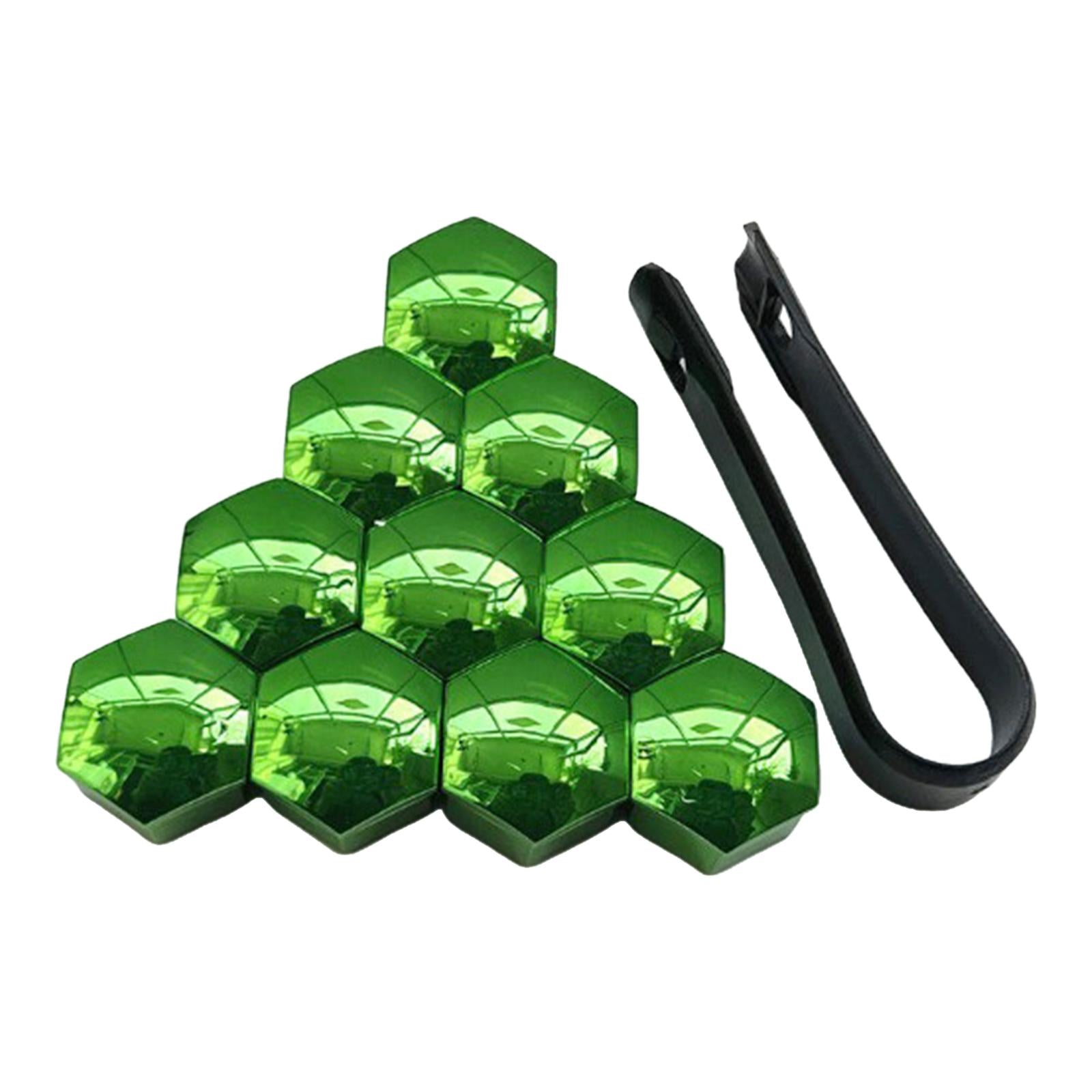 3x20 Pieces Car Wheel Nut Caps Covers Anti Rust Wheel Rim Cover Wheel Nut Caps Green 21mm