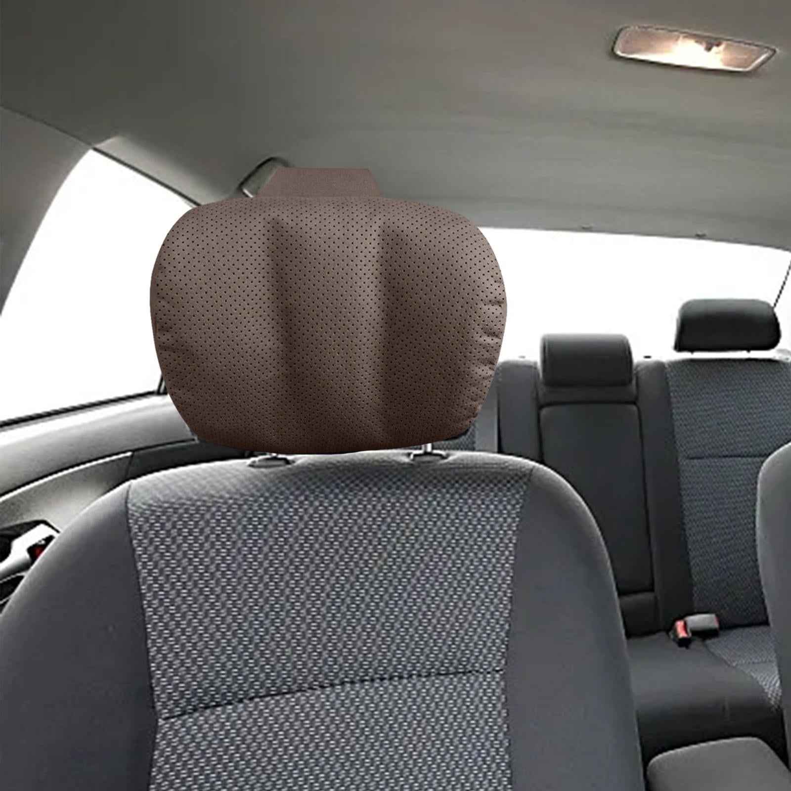 Car Headrest Pillow Comfortable Soft Portable Auto Headrest Car Neck Pillow Brown