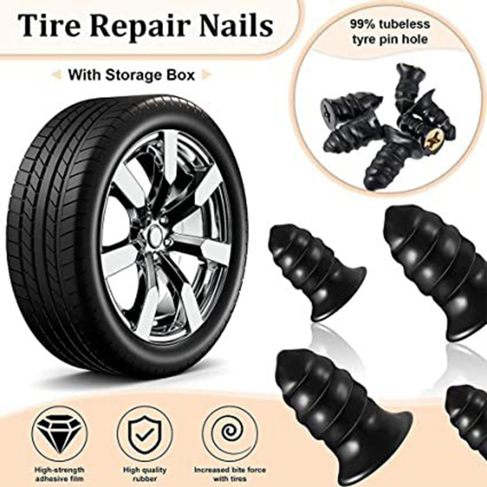 3xTire Repair Rubber Nails Portable Tire Plug for Motorcycles Auto Bikes S