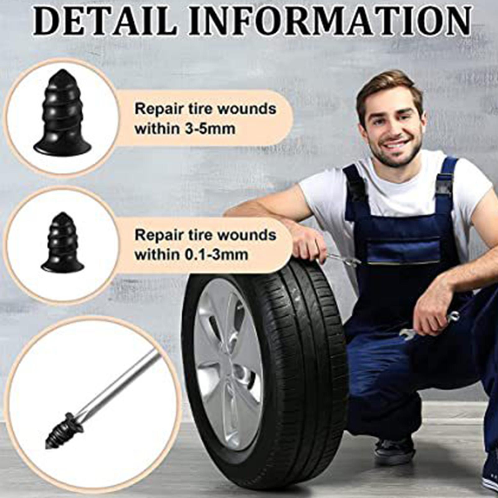 4xTire Repair Rubber Nails Portable Tire Plug for Motorcycles Auto Bikes S