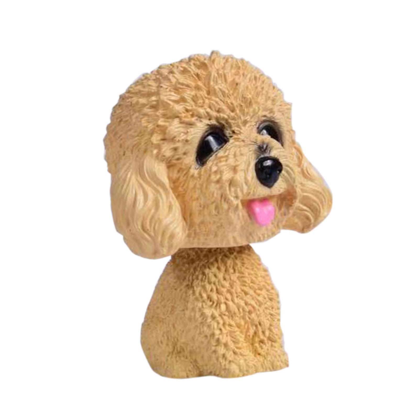 Funny Shaking Head Dog Figurine Resin for Desk Room Desktop Car Vehicle Style C
