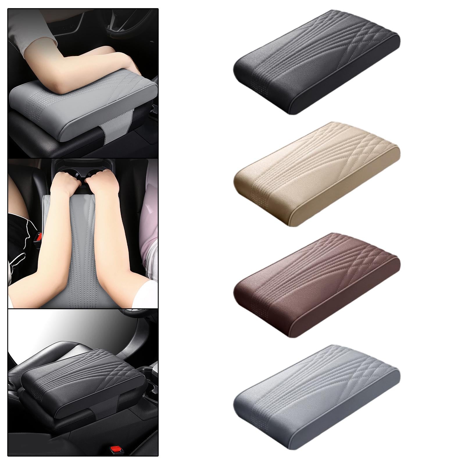 Car Center Console Cover Center Console Box Cushion Mat for Vehicle SUV Black