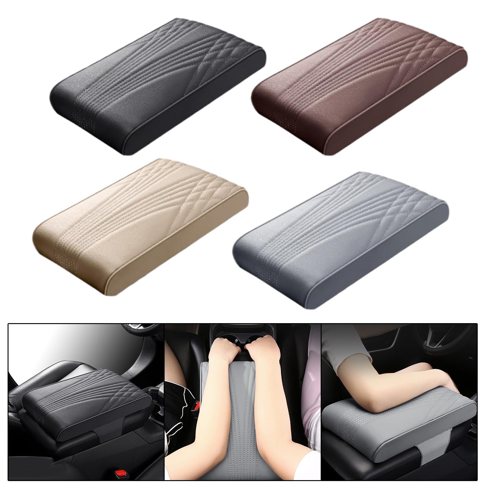 Car Center Console Cover Center Console Box Cushion Mat for Vehicle SUV Black