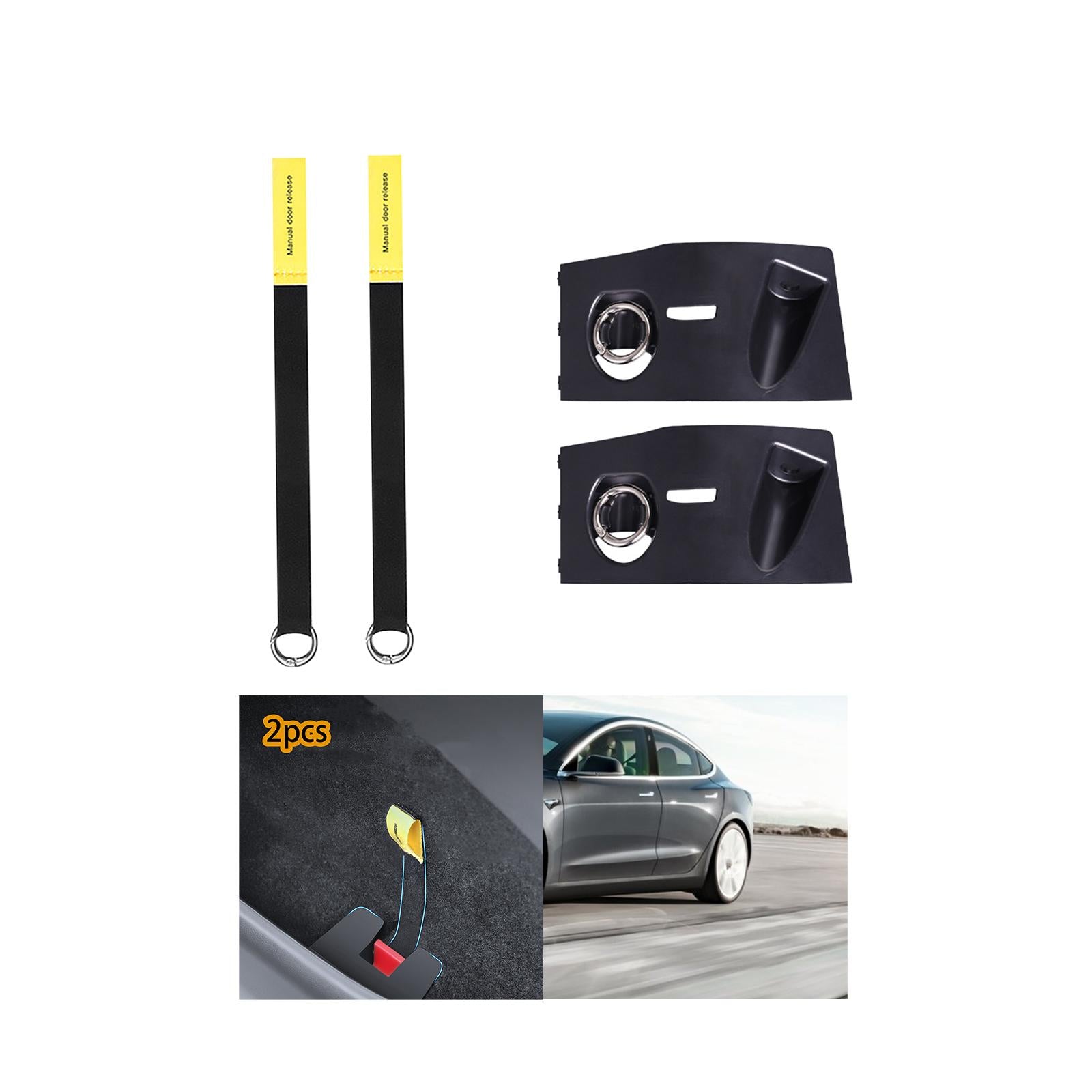 2x Rear Door Mechanical Switch Handle Easy to Install for Tesla Model Y