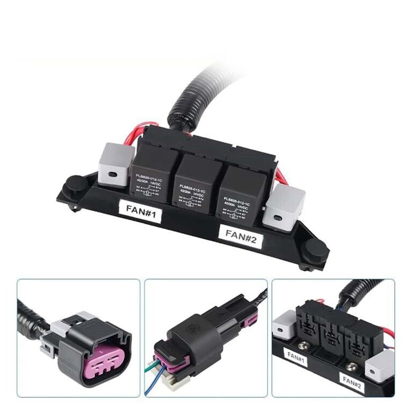 Dual Electric Fan Wiring Harness Kit 674-00923 for 1500 3500 Quality