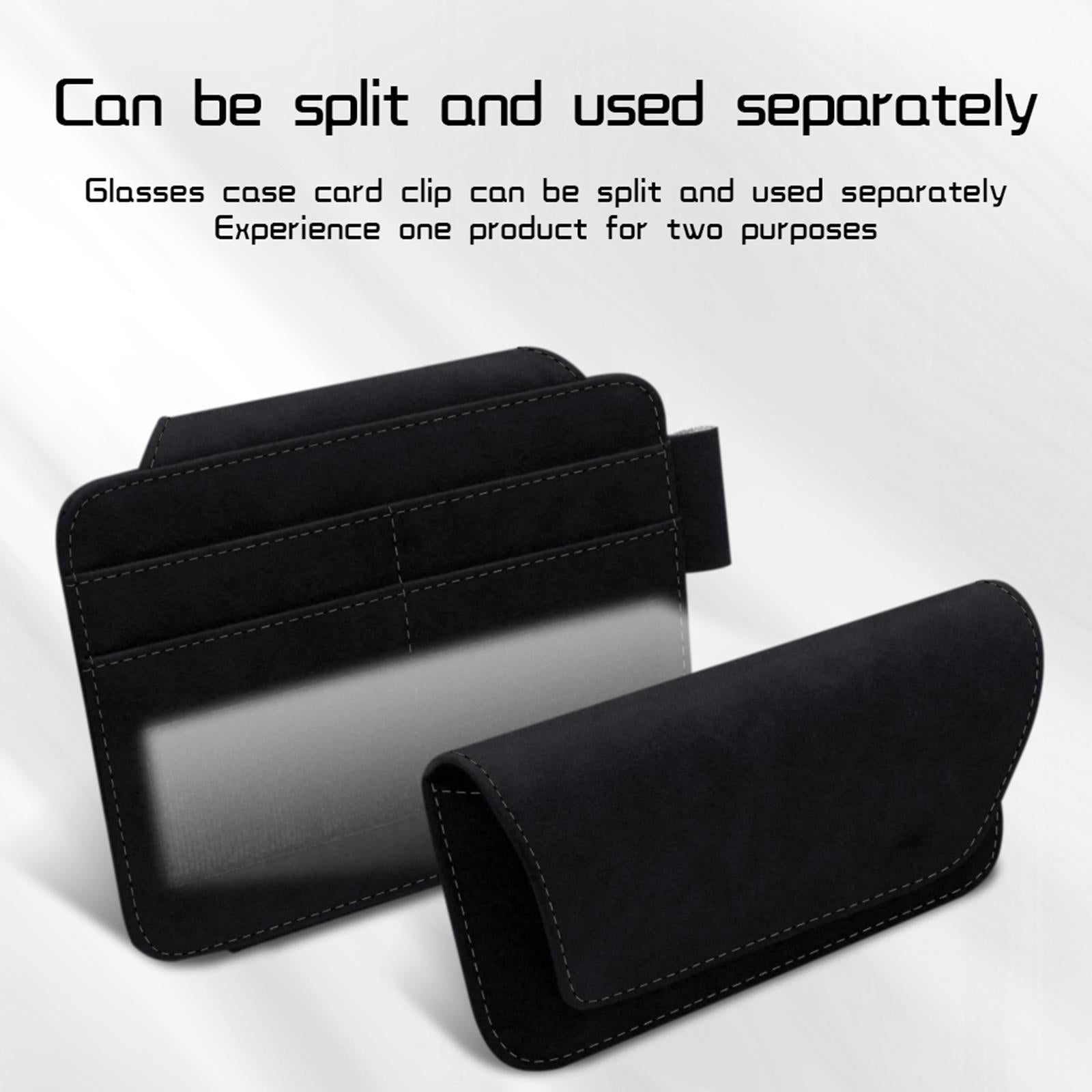 Car Sun Visor Organizer Car Visor Accessories Ticket Card Holder Storage Bag Black