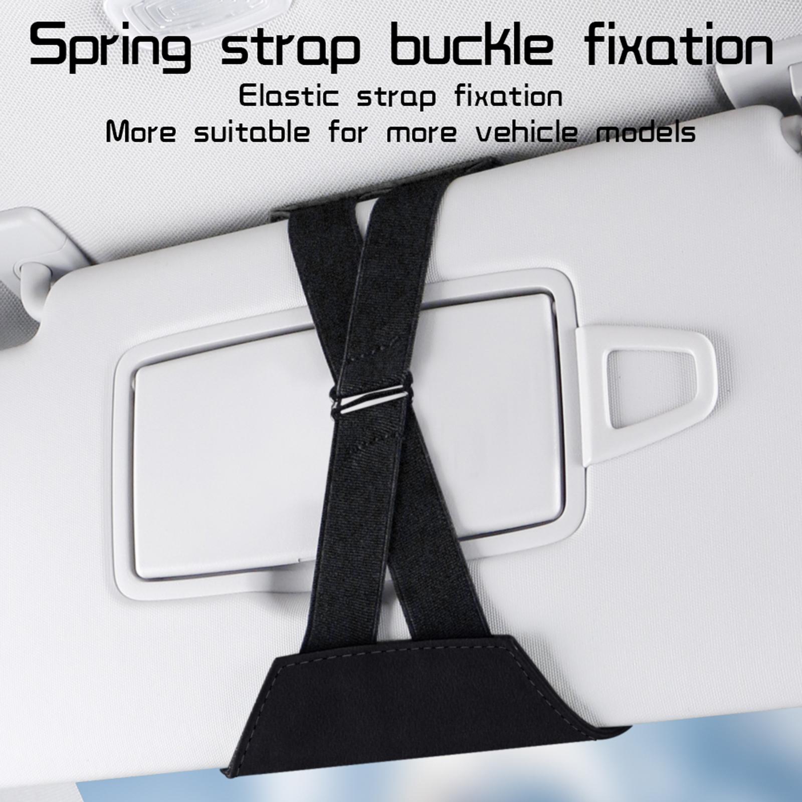 Car Sun Visor Organizer Car Visor Accessories Ticket Card Holder Storage Bag Black