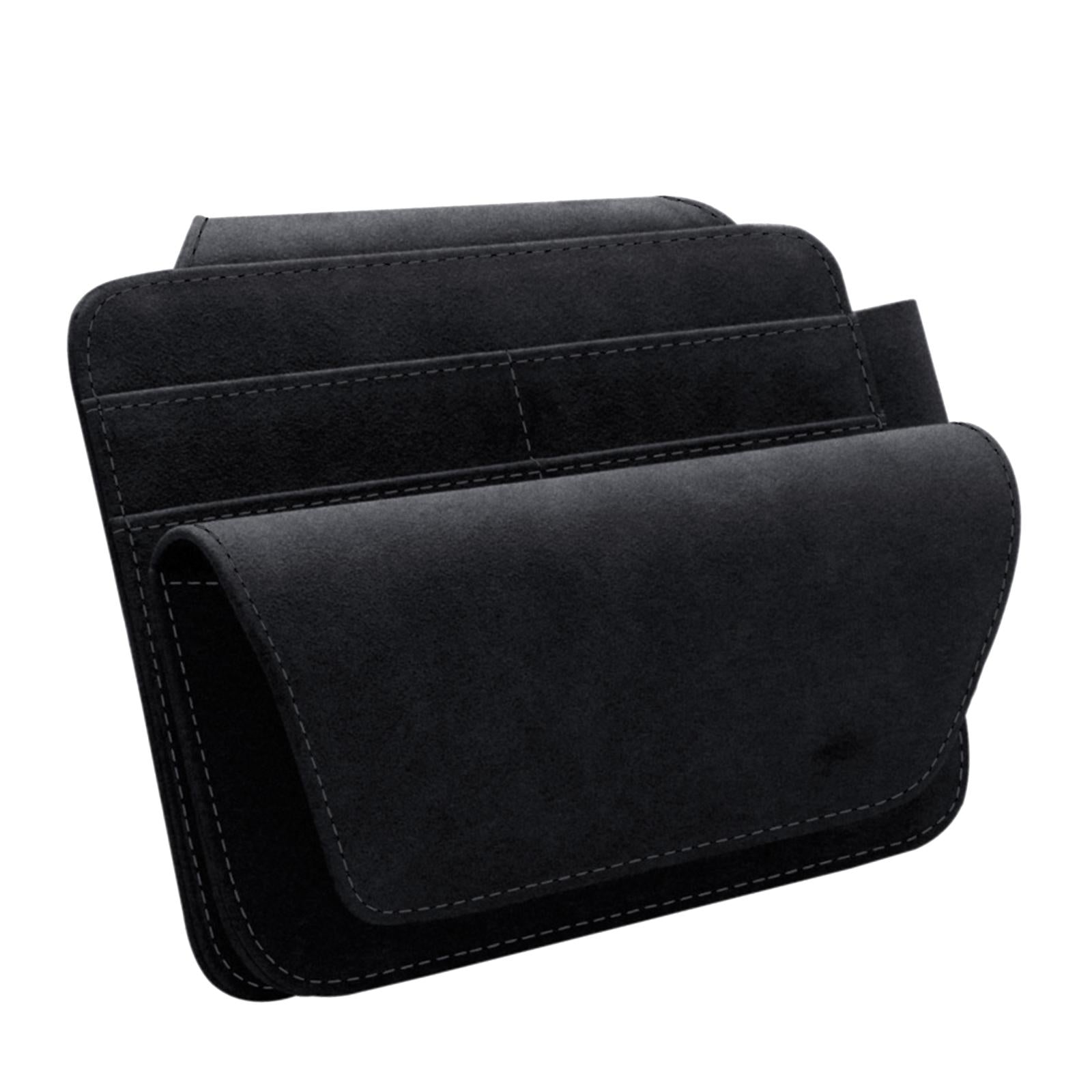 Car Sun Visor Organizer Car Visor Accessories Ticket Card Holder Storage Bag Black