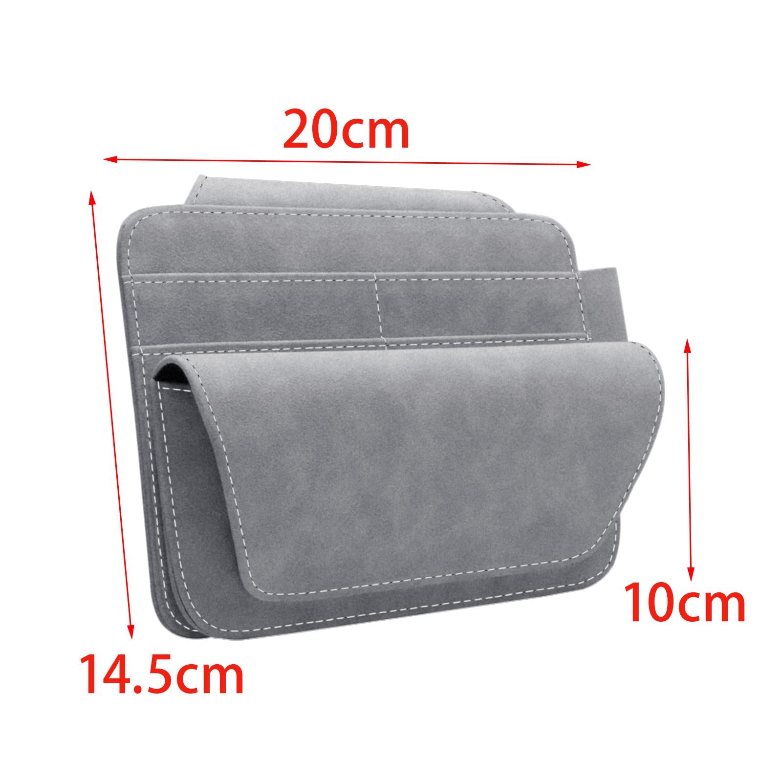 Car Sun Visor Organizer Car Visor Accessories Ticket Card Holder Storage Bag Gray
