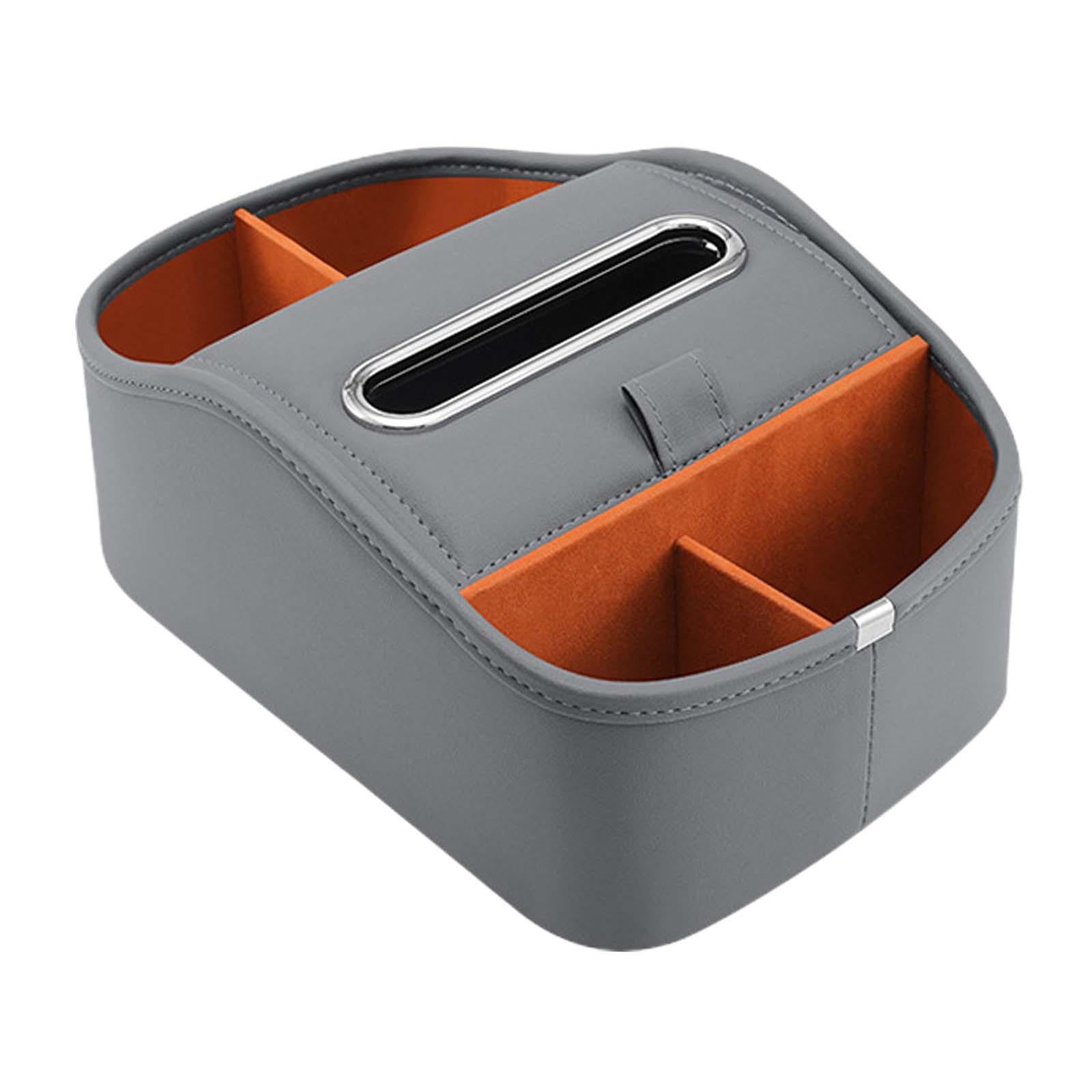 Car Armrest Storage Box Console Organizer for Lipstick Key Paper Towels grey