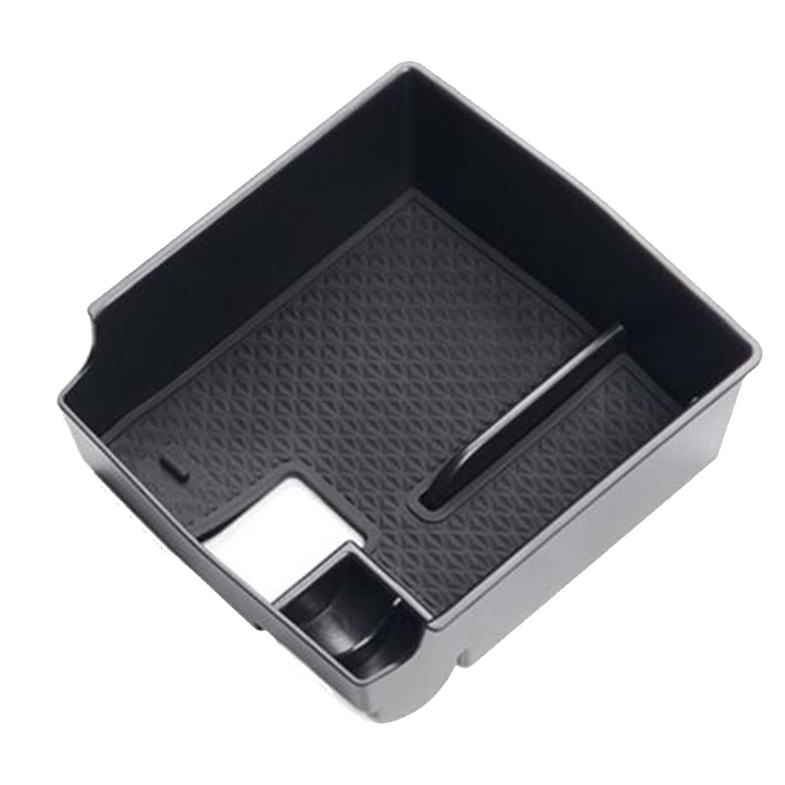 Car Armrest Organizer 16x16x6cm Black Durable Center Console Organizer Tray