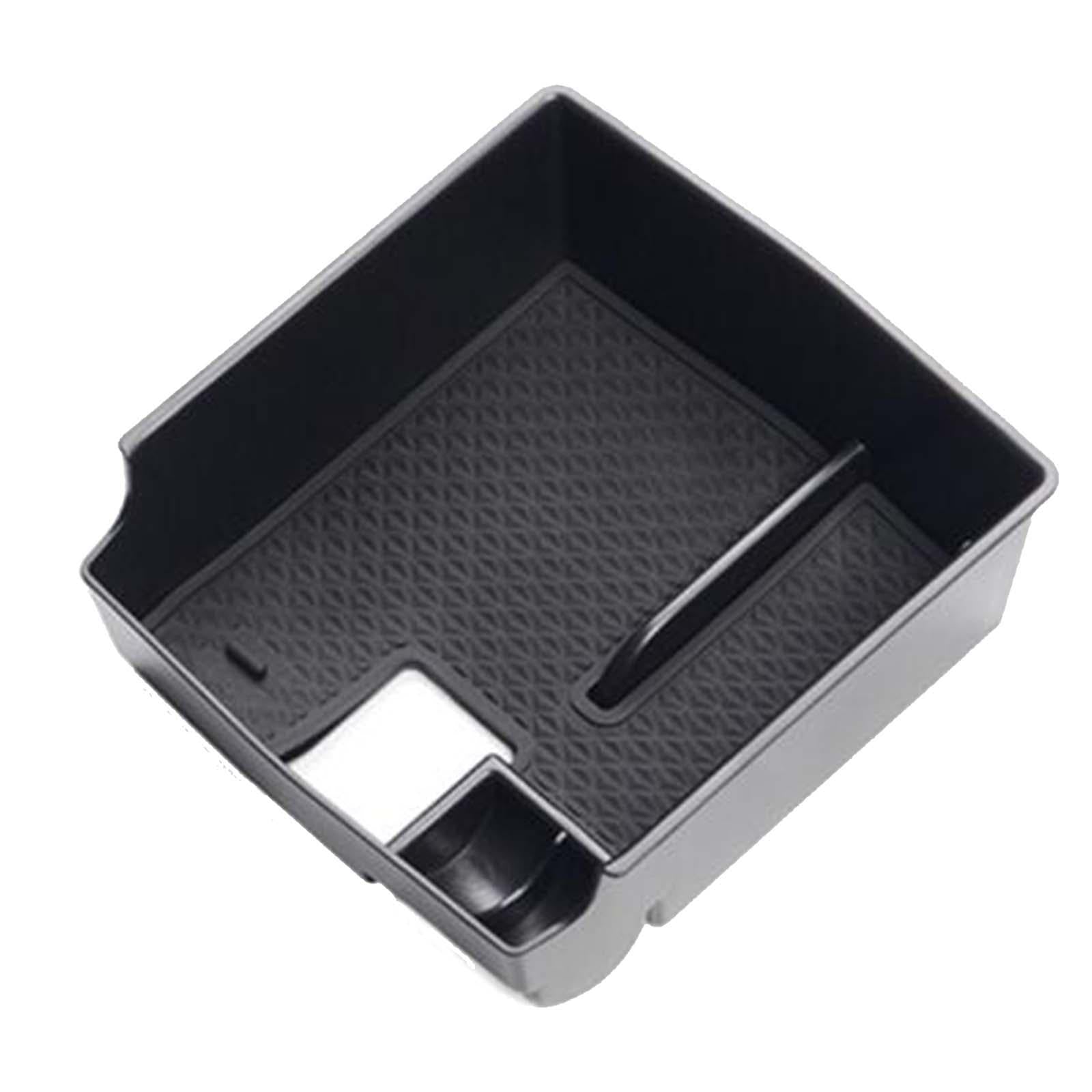Car Armrest Organizer 16x16x6cm Black Durable Center Console Organizer Tray