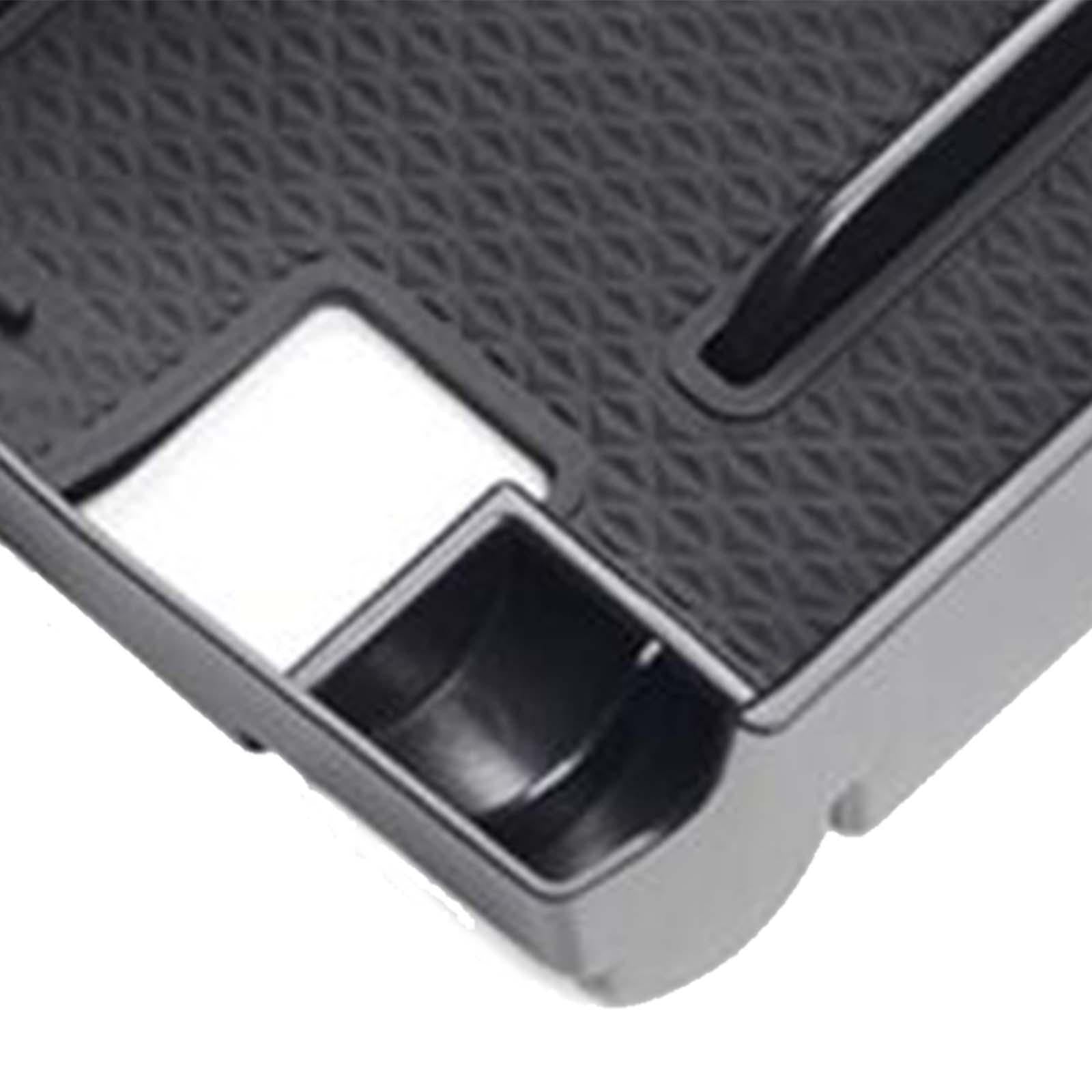 Car Armrest Organizer 16x16x6cm Black Durable Center Console Organizer Tray