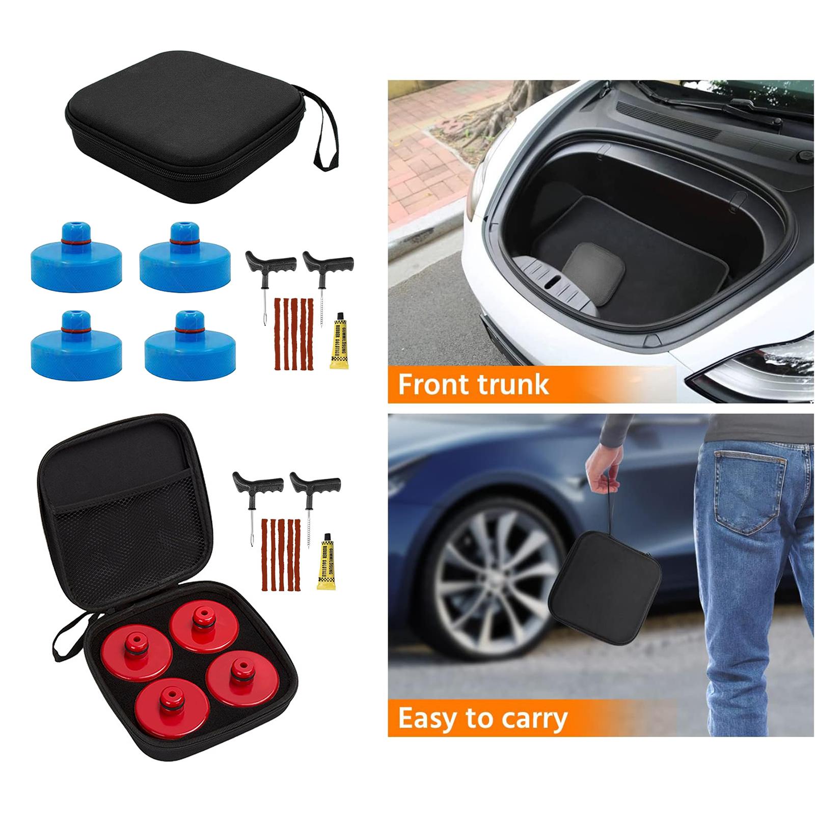 Lifting Jack Pad Car Jack Protective Jacket Pad for Tesla Model S Y 3 x Blue