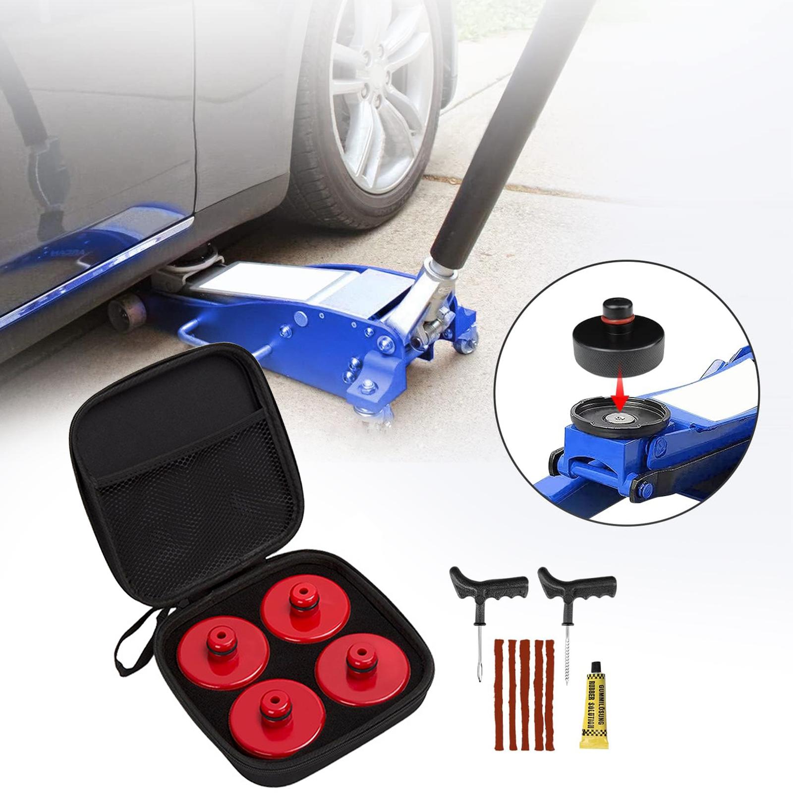 Lifting Jack Pad Car Jack Protective Jacket Pad for Tesla Model S Y 3 x Red