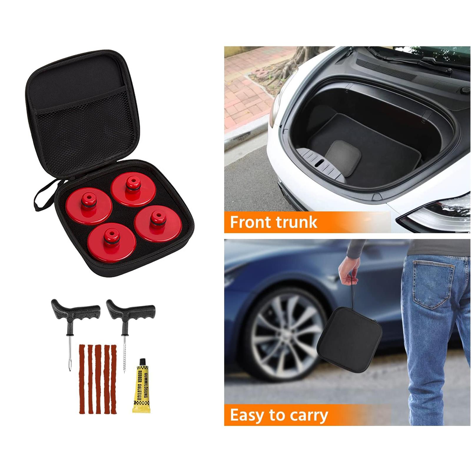 Lifting Jack Pad Car Jack Protective Jacket Pad for Tesla Model S Y 3 x Red