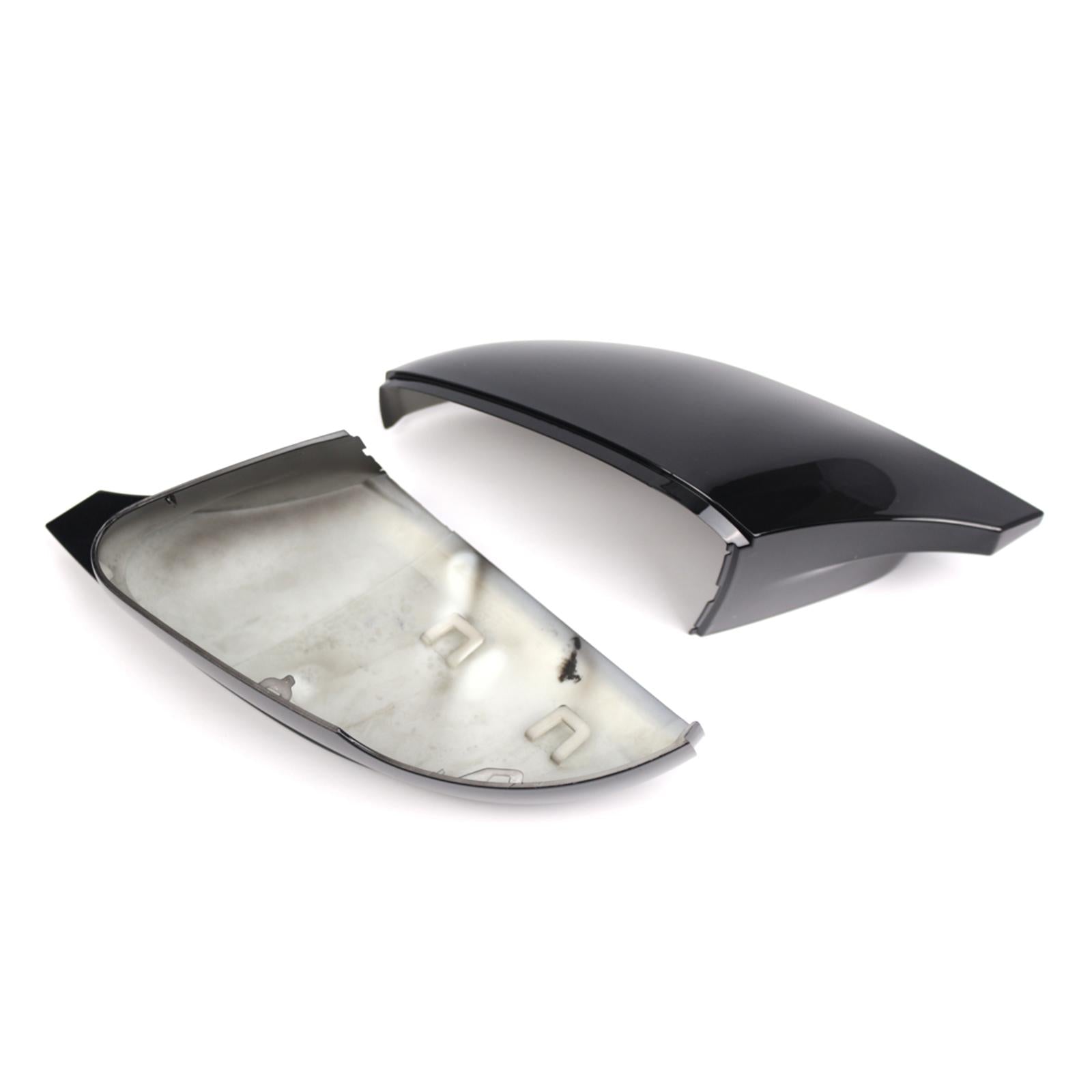 2Pcs Door Wing Mirror Cover Caps Black Rearview Mirror Caps for VW Polo