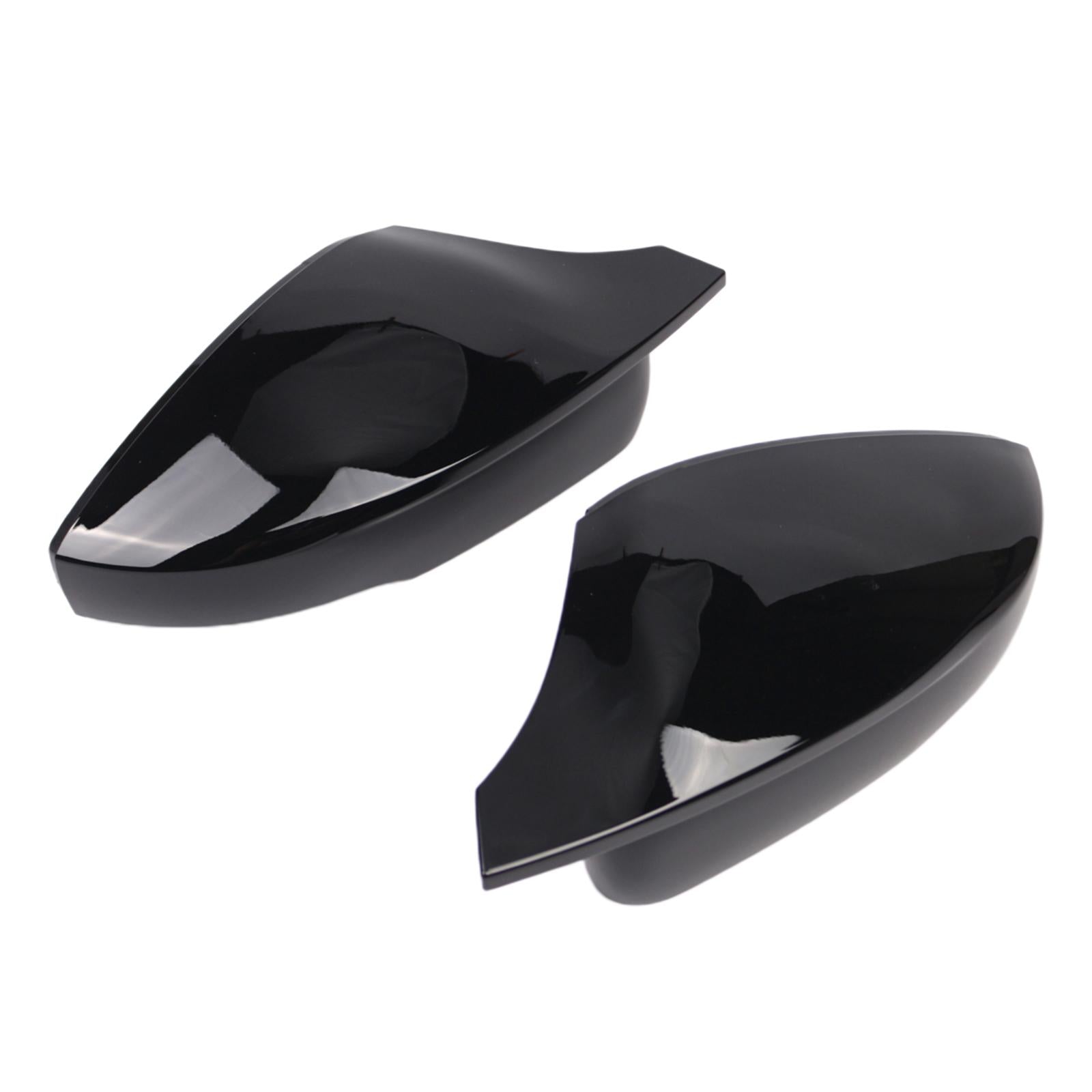 2Pcs Door Wing Mirror Cover Caps Black Rearview Mirror Caps for VW Polo