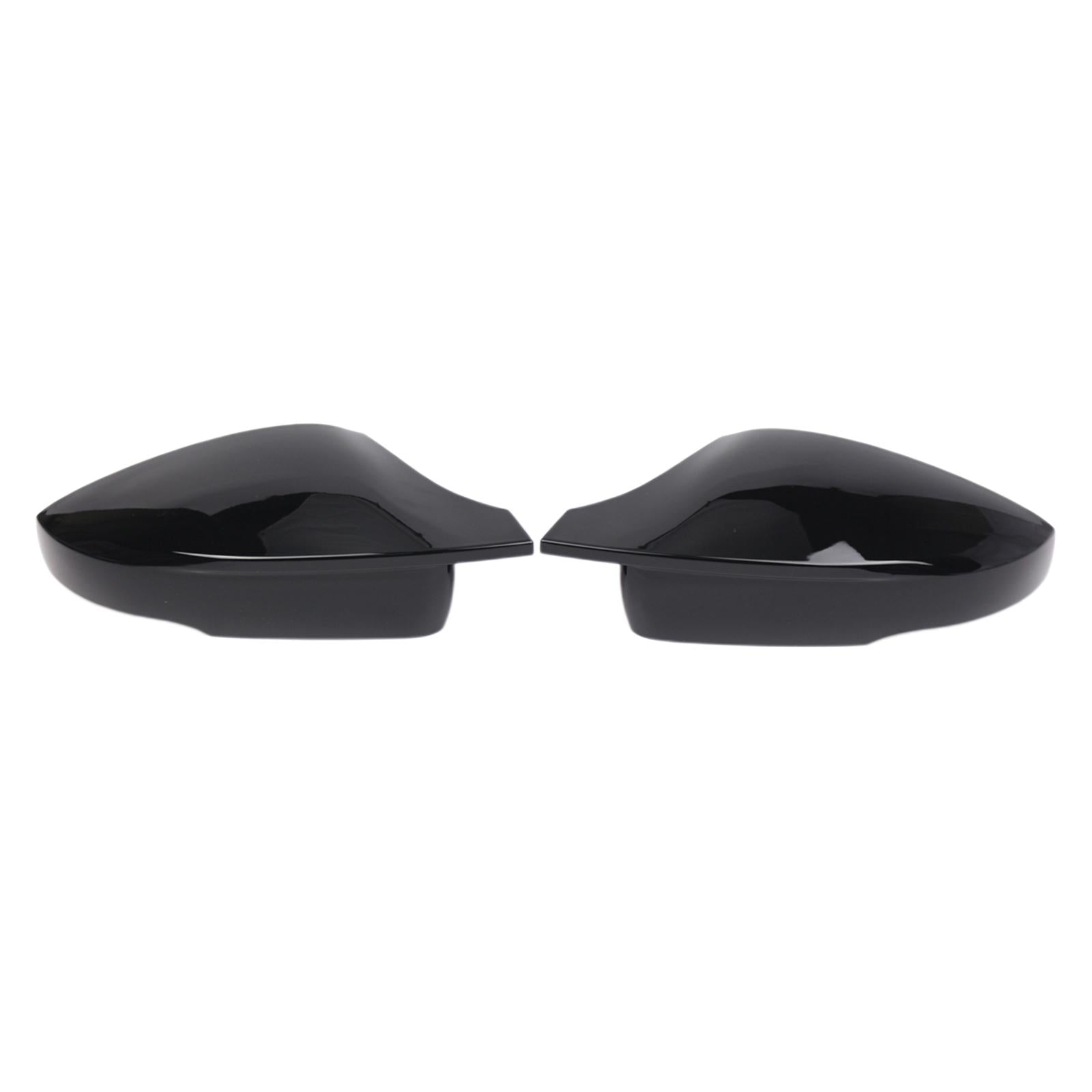 2Pcs Door Wing Mirror Cover Caps Black Rearview Mirror Caps for VW Polo