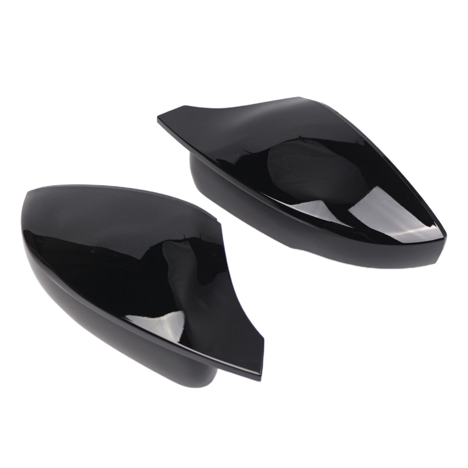 2Pcs Door Wing Mirror Cover Caps Black Rearview Mirror Caps for VW Polo