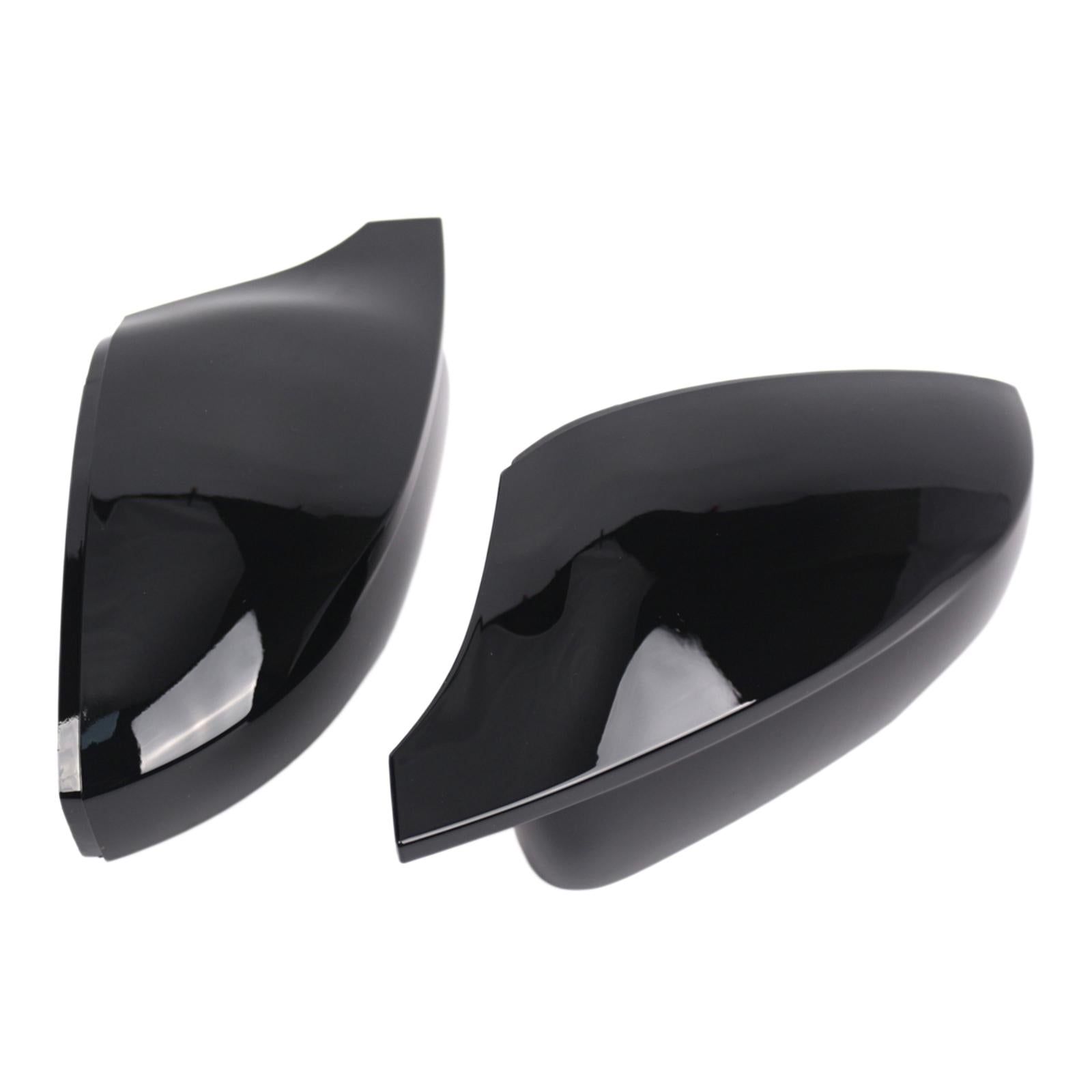 2Pcs Door Wing Mirror Cover Caps Black Rearview Mirror Caps for VW Polo