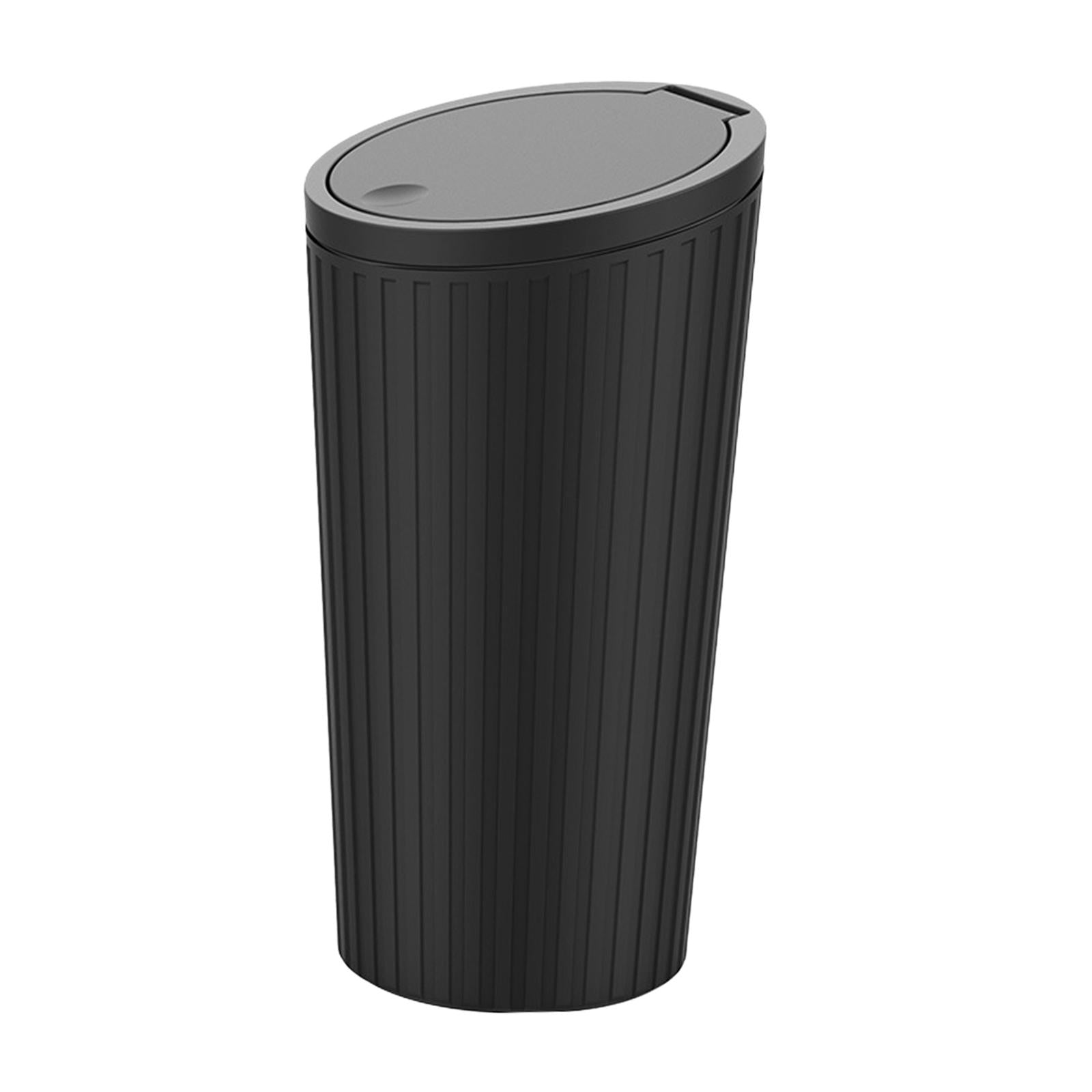Car Trash Can Durable Small Car Cup Holder Trash Bin for Auto Truck SUV black