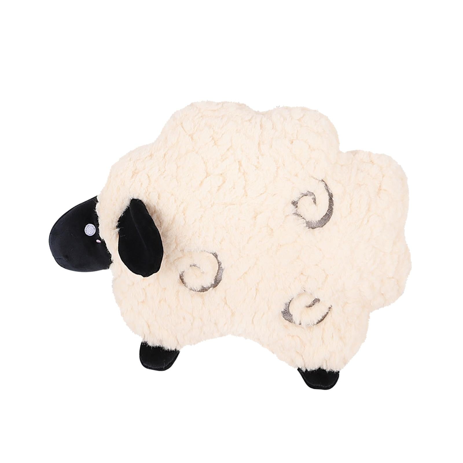Car Pillow Attachment Car Cushion for Travelling Driving Decor 26cmx27cm Lamb