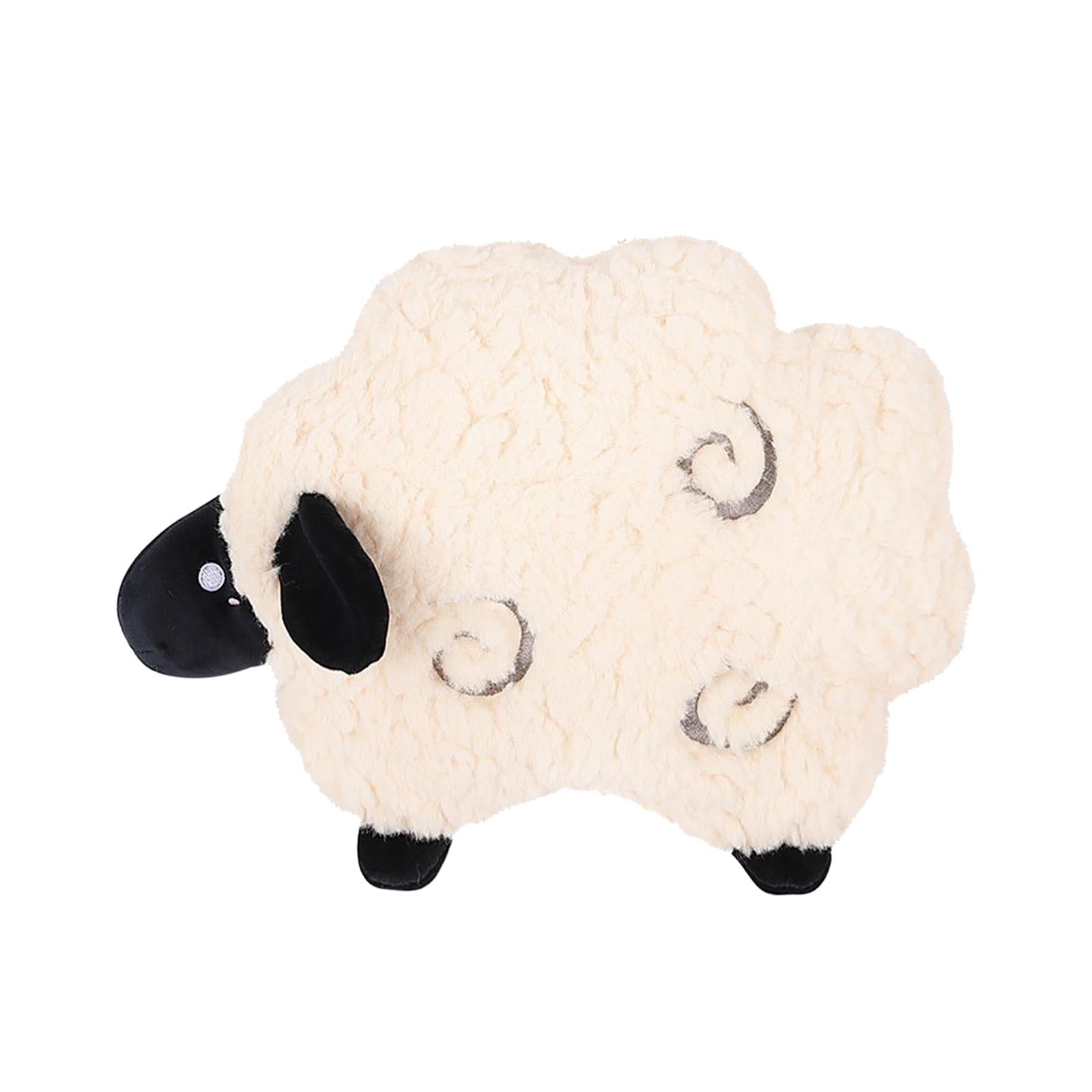 Car Pillow Attachment Car Cushion for Travelling Driving Decor 38cmx36cm Lamb