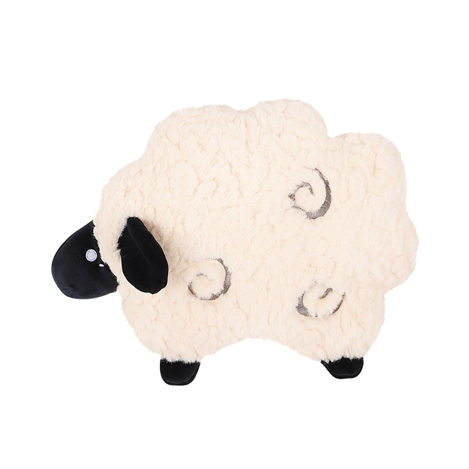 Car Pillow Attachment Car Cushion for Travelling Driving Decor 38cmx36cm Lamb