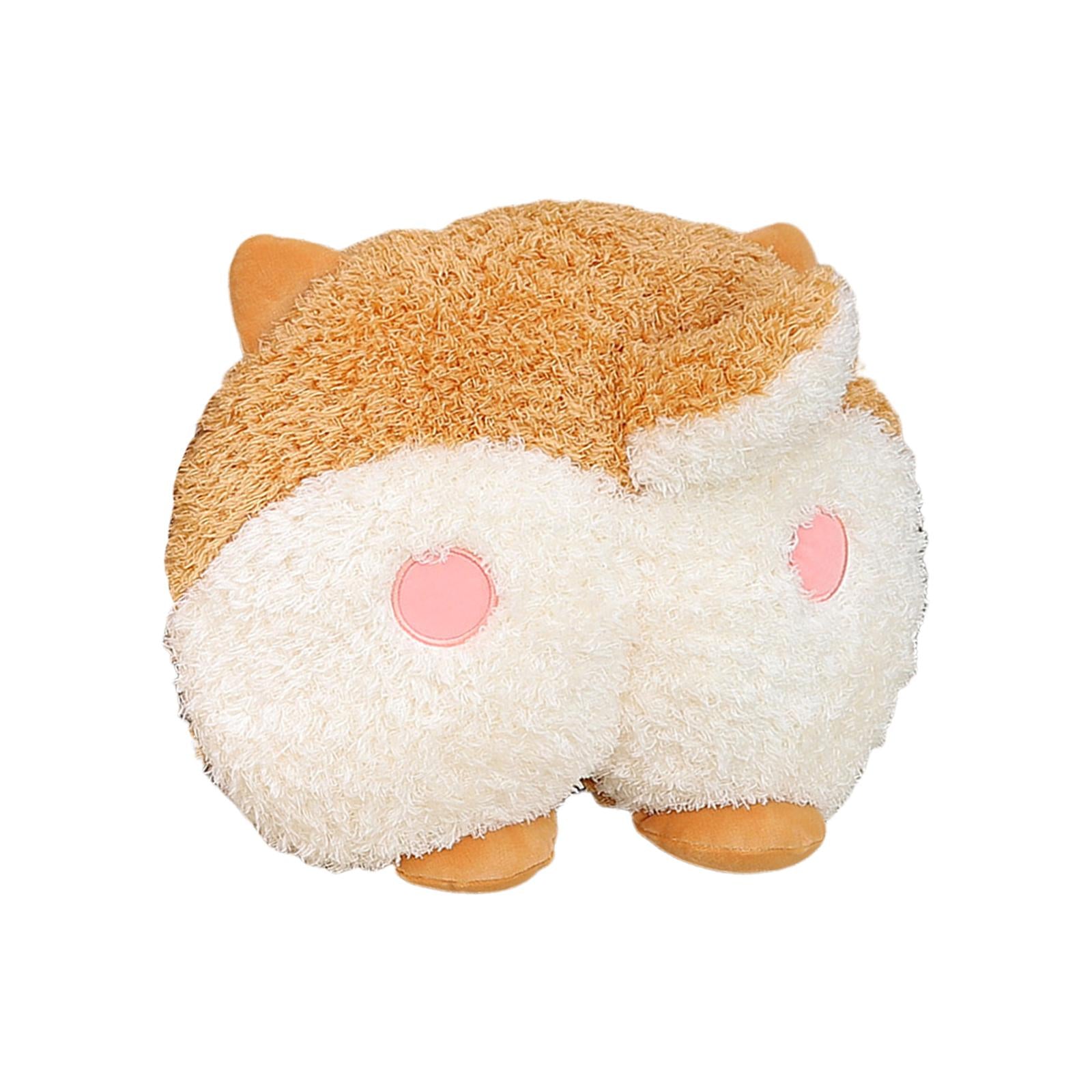 Car Pillow Attachment Car Cushion for Travelling Driving Decor 26cmx27cm Corgi